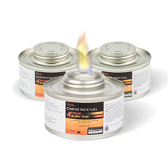Fire Tek 4 Hour Wick Chafing Fuel - 6 Pack, with Safety Twist Cap and Lid Opener - 1 count box