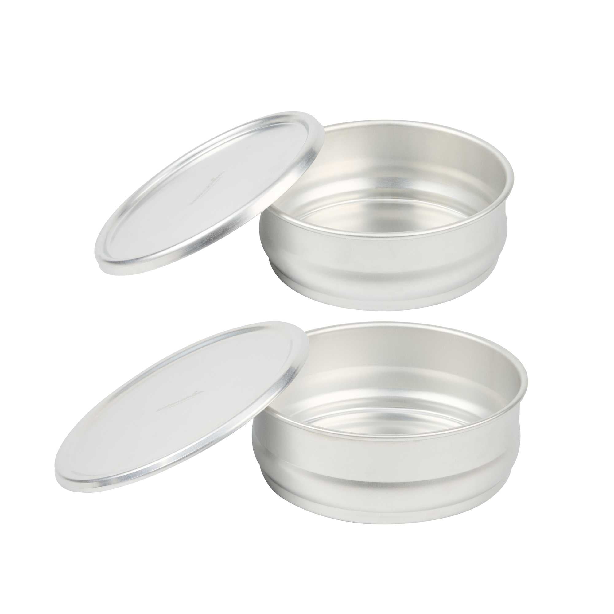 Met Lux 2-Piece Round Aluminum Stacking Dough Pan Set - with Lids - 1 count box