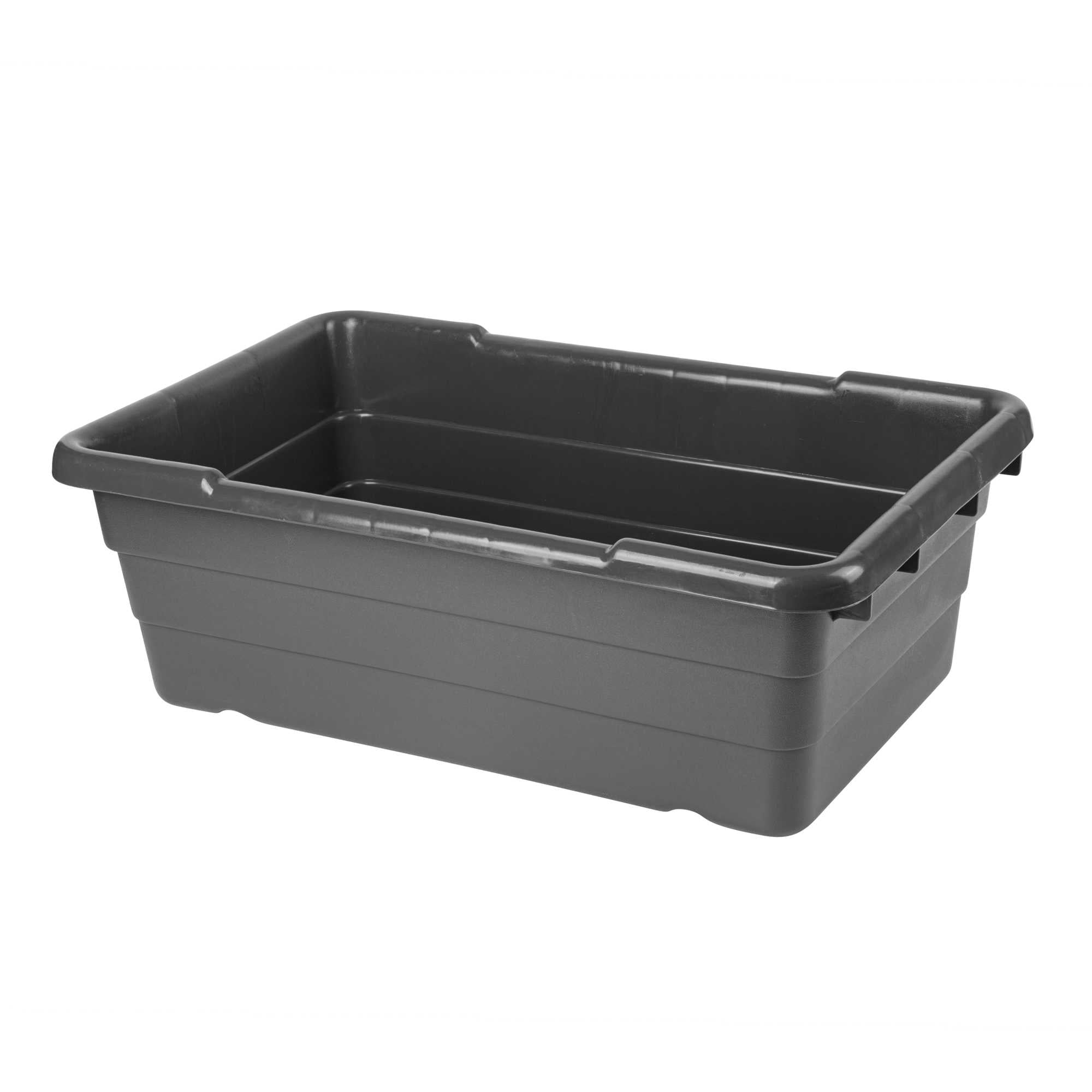 Met Lux Dark Gray Meat Lug / Tote Box - 25" x 16" x 8 3/4" - 10 count box