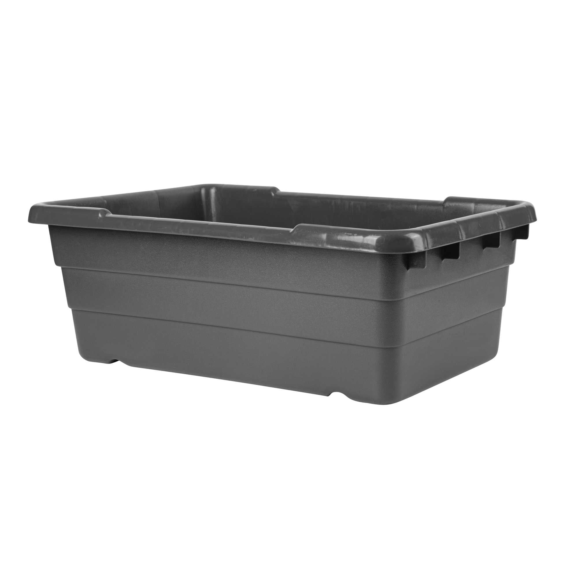 Met Lux Dark Gray Meat Lug / Tote Box - 25" x 16" x 8 3/4" - 10 count box