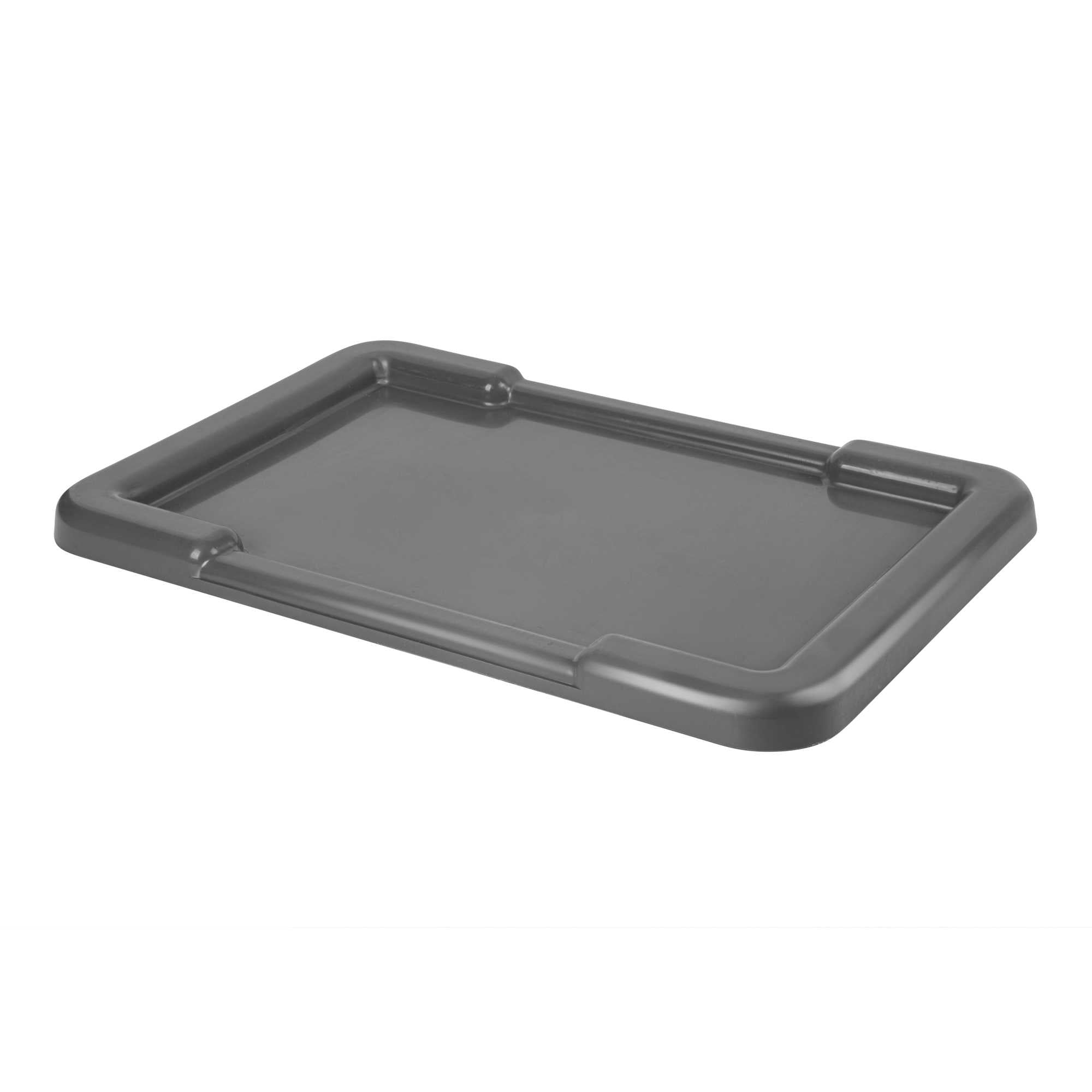 Met Lux Dark Gray Recessed Lid - Fits Meat Lug / Tote Box - 25" x 16" - 10 count box