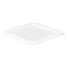 Met Lux Square White Polyethylene Lid - Fits 2 / 4 qt Food Storage Container - 10 count box