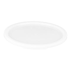 Met Lux Round White Polyethylene Lid - Fits 6 / 8 qt Food Storage Container - 40 count box