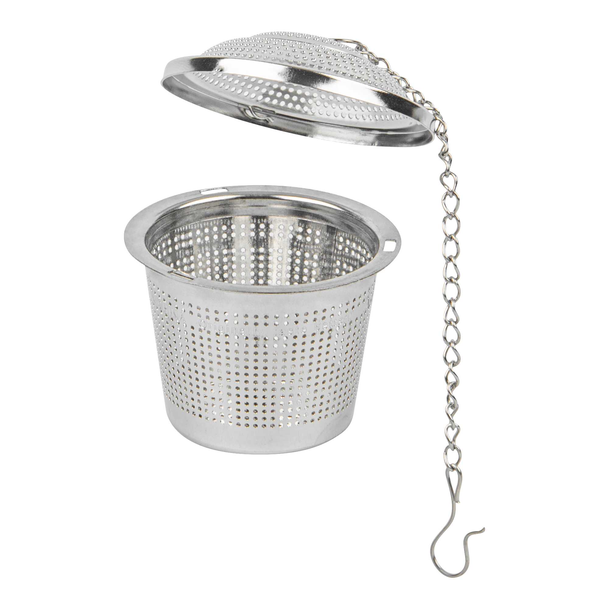 Met Lux Stainless Steel Extra Fine Mesh Loose Leaf Tea / Spice Infuser - with Chain - 2" - 1 count box