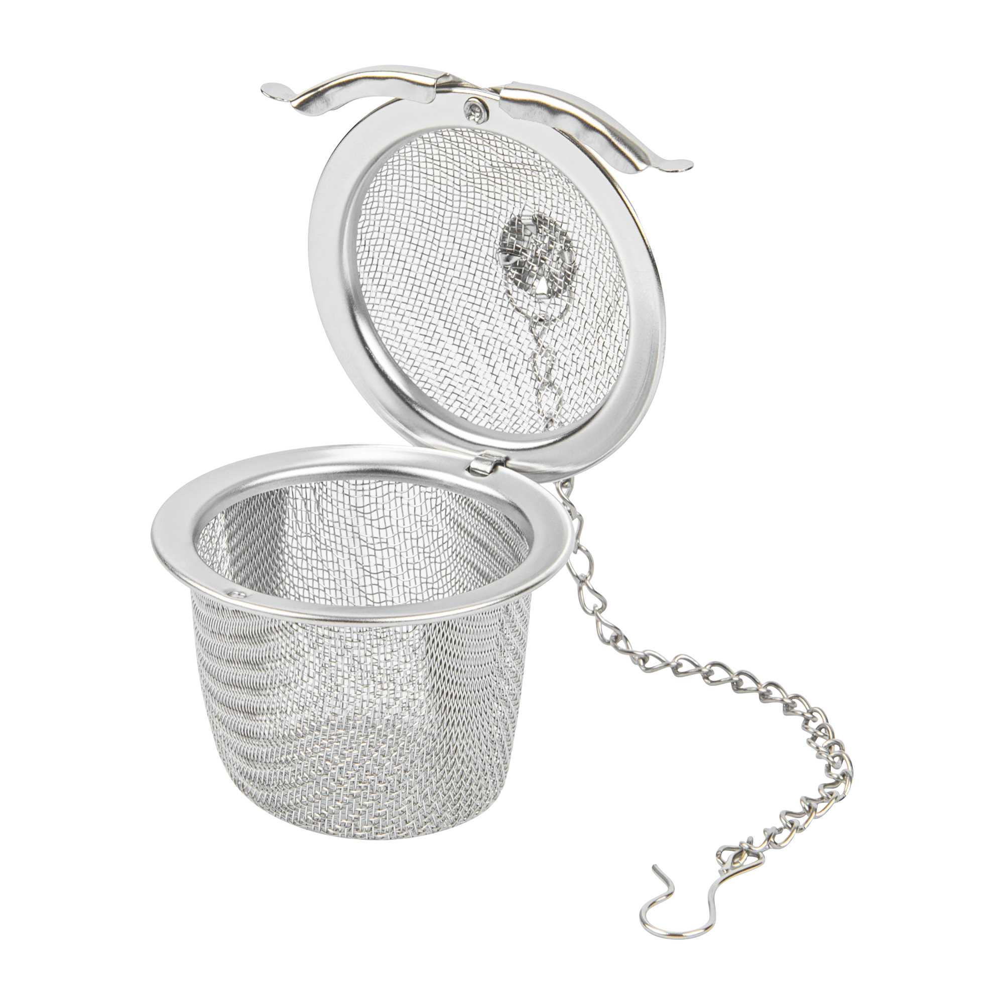 Met Lux Stainless Steel Fine Mesh Loose Leaf Tea / Spice Ball Infuser - with Chain - 2" - 100 count box