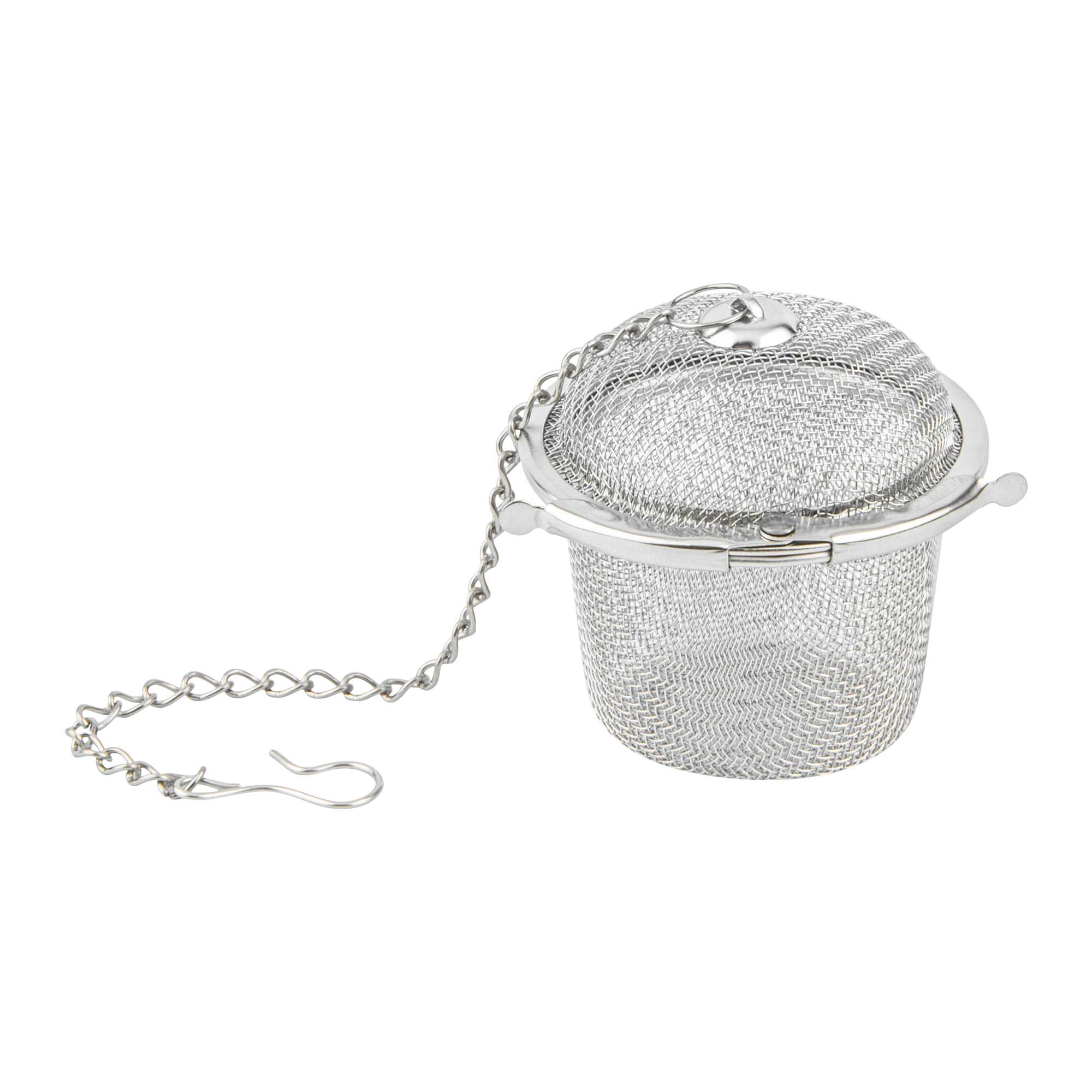 Met Lux Stainless Steel Fine Mesh Loose Leaf Tea / Spice Ball Infuser - with Chain - 2" - 100 count box