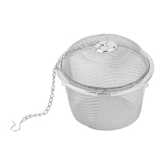 Met Lux Stainless Steel Large Fine Mesh Loose Leaf Tea / Spice Infuser - with Chain - 3 1/4