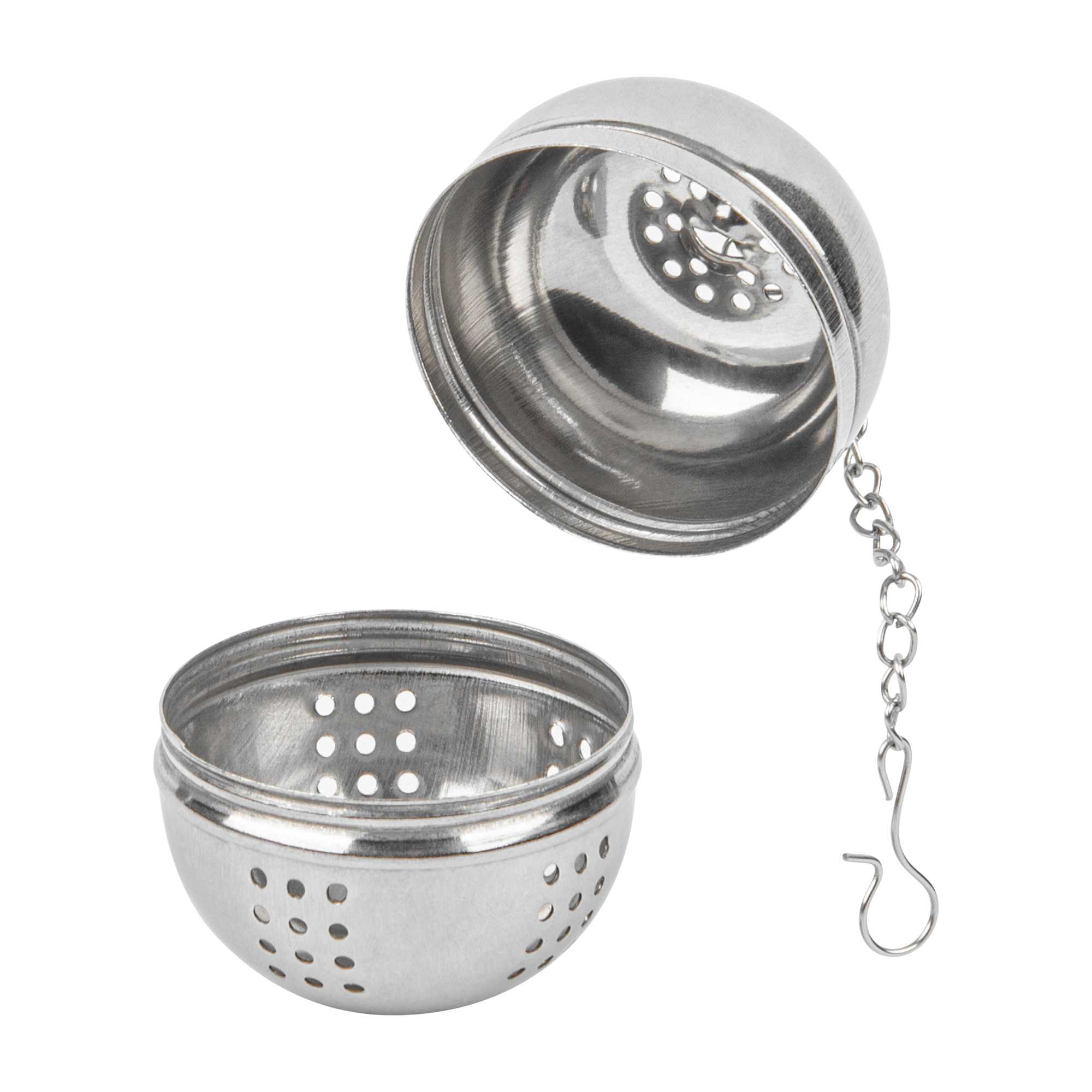 Met Lux Stainless Steel Loose Leaf Tea Ball Infuser - with Chain - 1 3/4" - 100 count box
