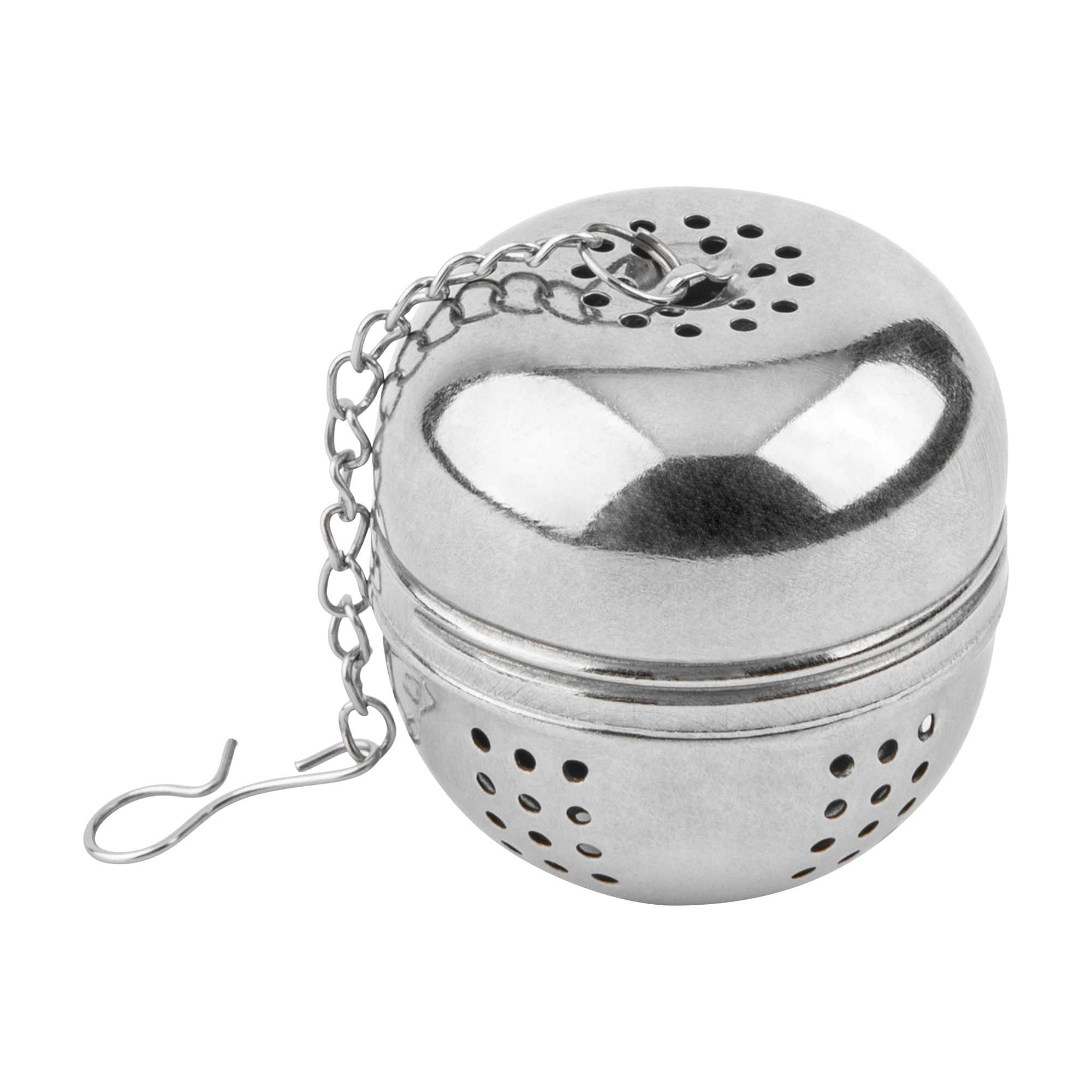 Met Lux Stainless Steel Loose Leaf Tea Ball Infuser - with Chain - 1 3/4" - 100 count box