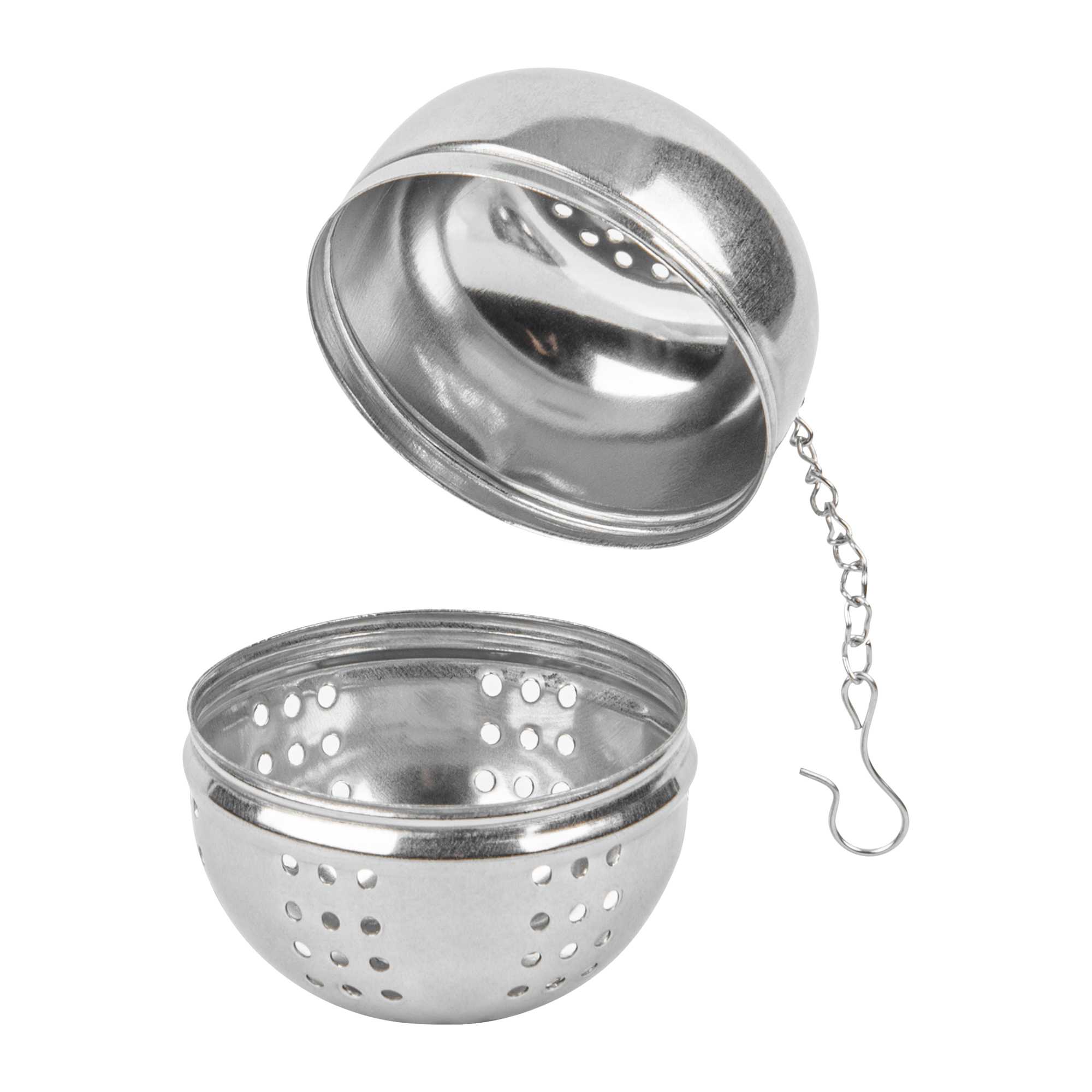 Met Lux Stainless Steel Loose Leaf Tea Ball Infuser - with Chain - 2 1/4" - 100 count box