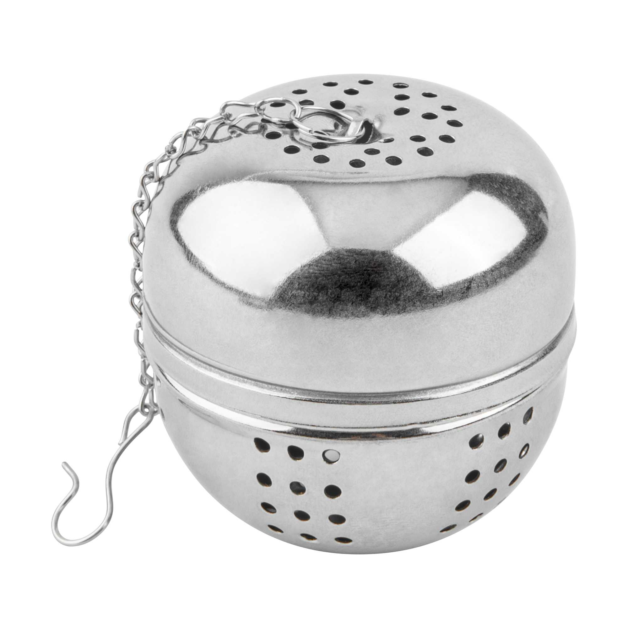 Met Lux Stainless Steel Loose Leaf Tea Ball Infuser - with Chain - 2 1/4" - 100 count box