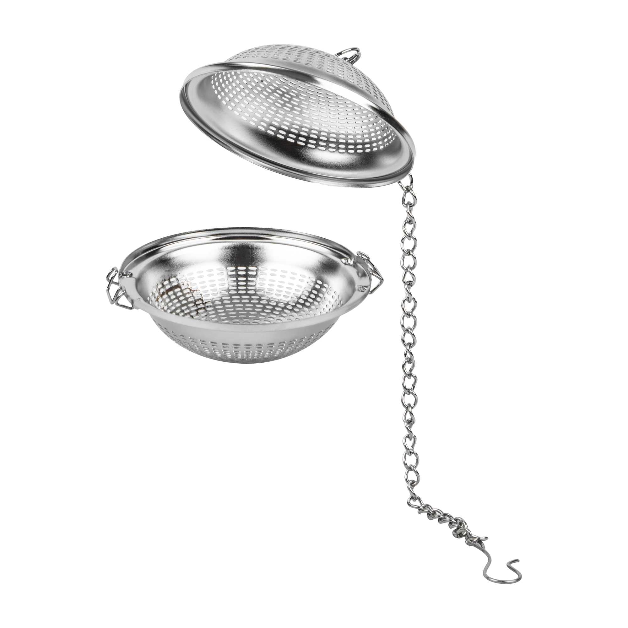 Met Lux Stainless Steel Extra Fine Mesh Loose Leaf Tea Infuser - with Chain - 3 1/4" - 100 count box