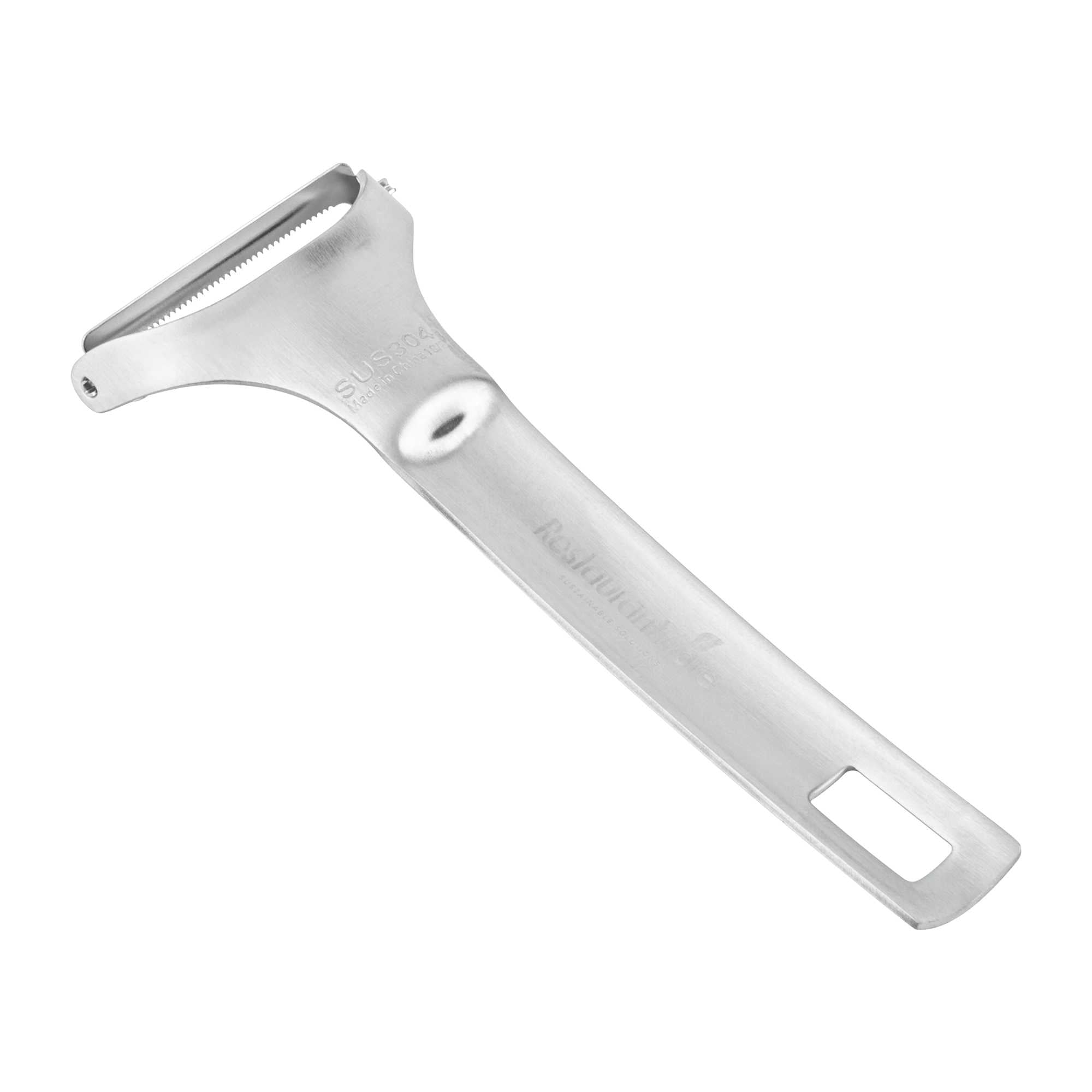 Met Lux Stainless Steel "Y" Vegetable Peeler - with Swivel Blade - 5 3/4" - 1 count box