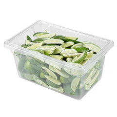 Met Lux Rectangle Clear Polycarbonate Food Storage Box - Graduation Markings, Labeling Windows - 18
