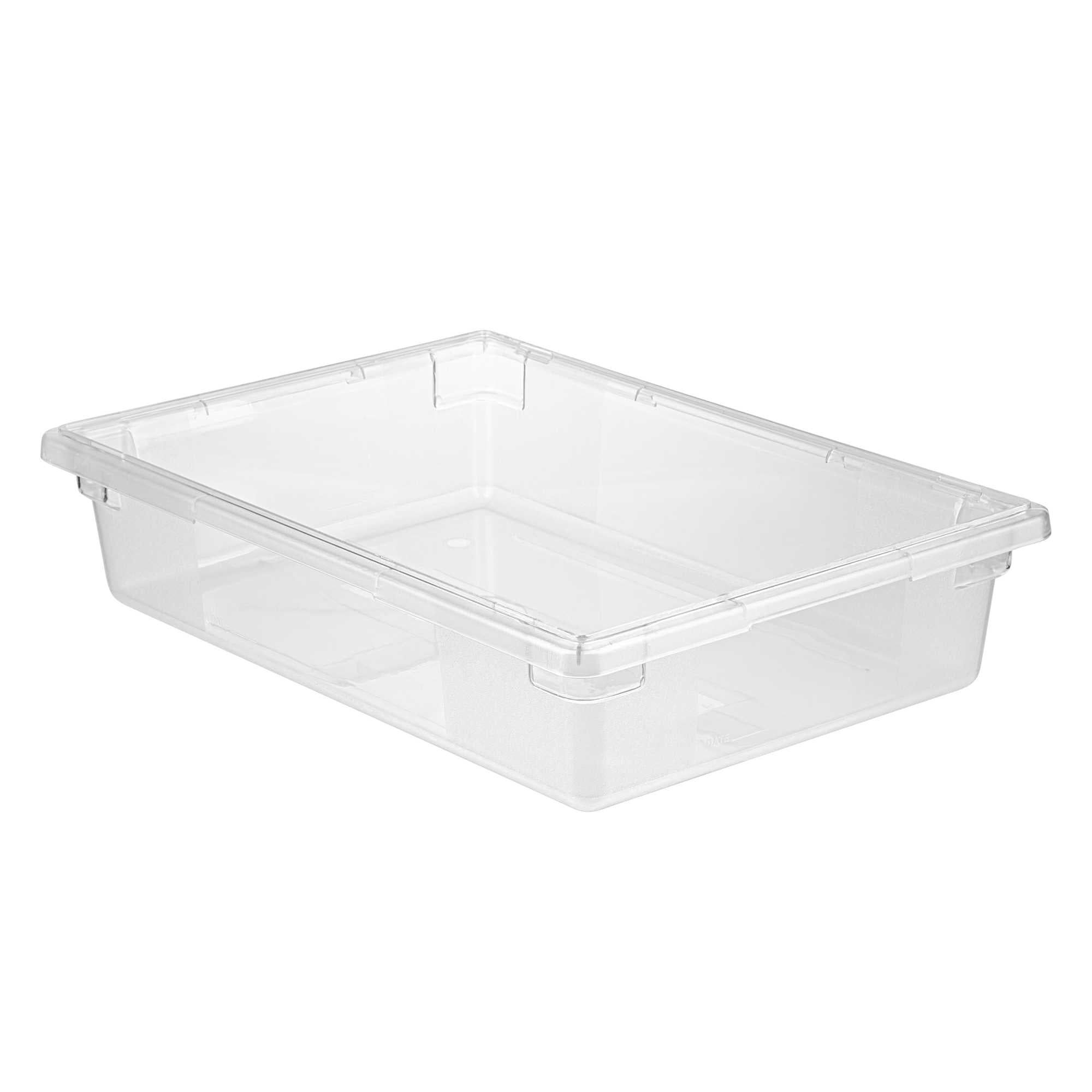 Met Lux Rectangle Clear Polycarbonate Food Storage Box - with Labeling Windows - 26" x 18" x 6" - 10 count box