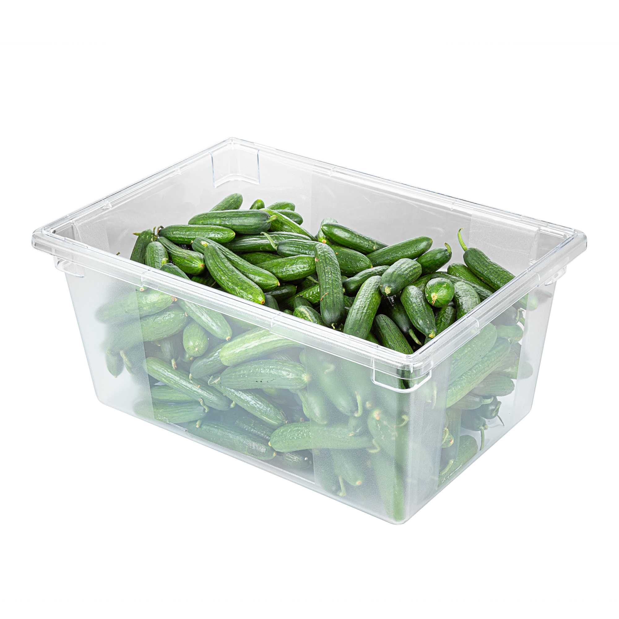 Met Lux Rectangle Clear Polycarbonate Food Storage Box - 26" x 18" x 12" - 3 count box