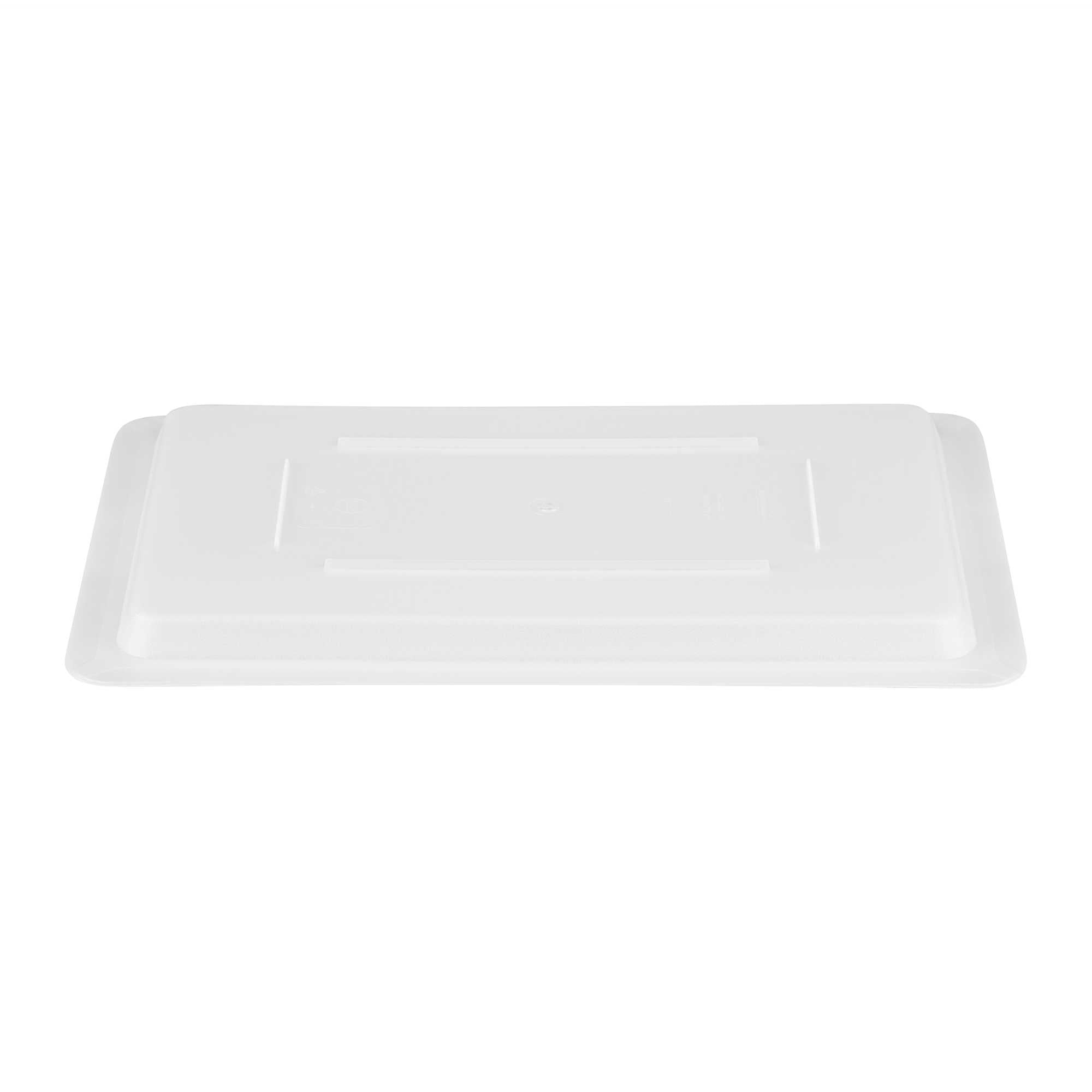 Met Lux Rectangle White Polyethylene Lid - Fits Food Storage Boxes - 18" x 12" x 1" - 10 count box