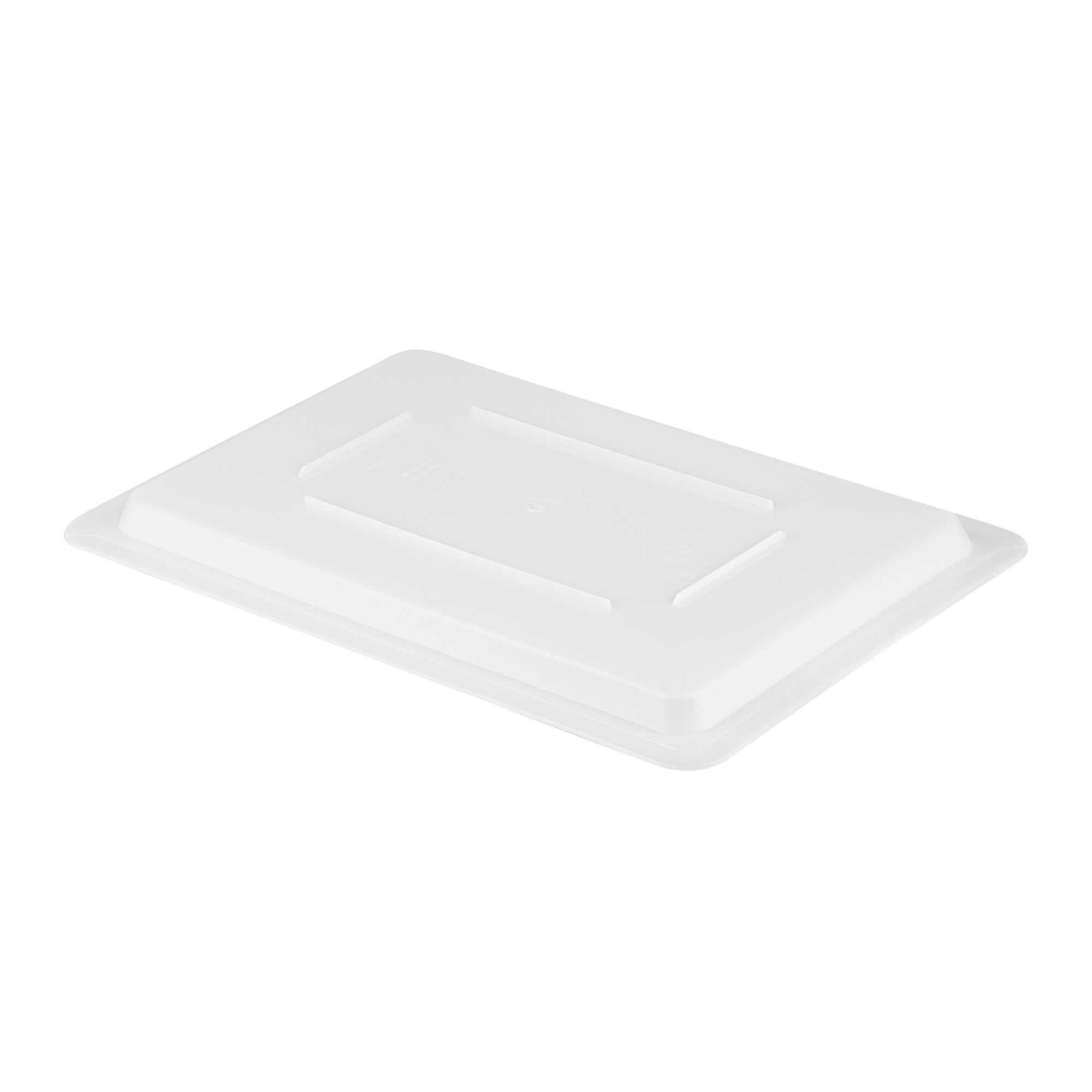 Met Lux Rectangle White Polyethylene Lid - Fits Food Storage Boxes - 18" x 12" x 1" - 10 count box