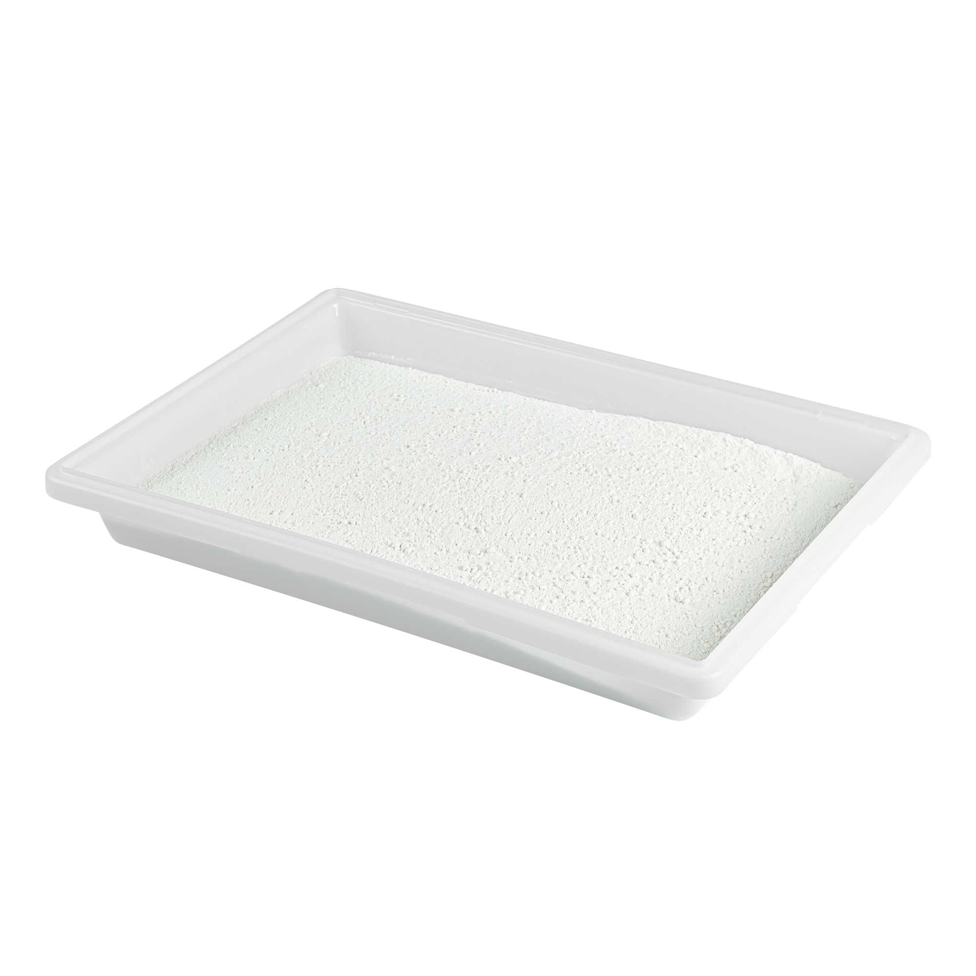 Met Lux Rectangle White Polyethylene Food Storage Box - with Labeling Windows - 26" x 18" x 3 1/2" - 10 count box