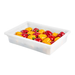 Met Lux Rectangle White Polyethylene Food Storage Box - with Labeling Windows - 26