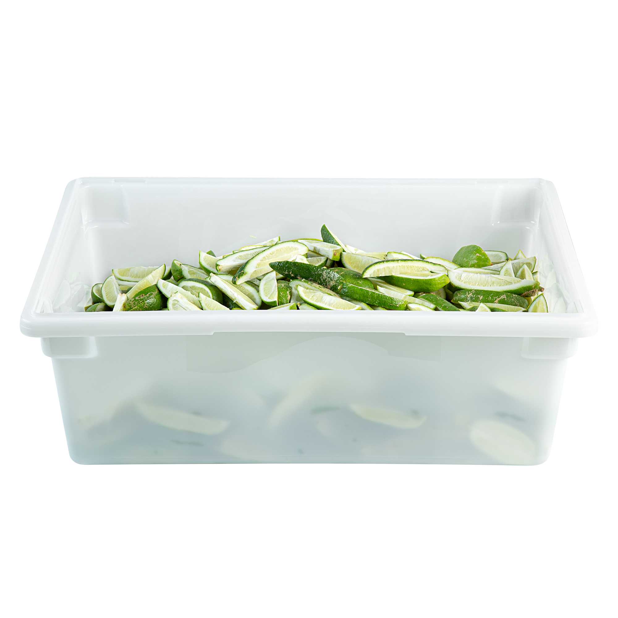 Met Lux Rectangle White Polyethylene Food Storage Box - 26" x 18" x 9" - 10 count box