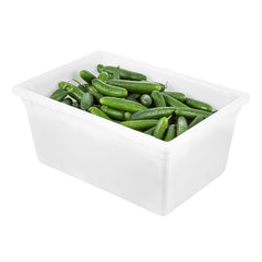 Met Lux Rectangle White Polyethylene Food Storage Box - 26