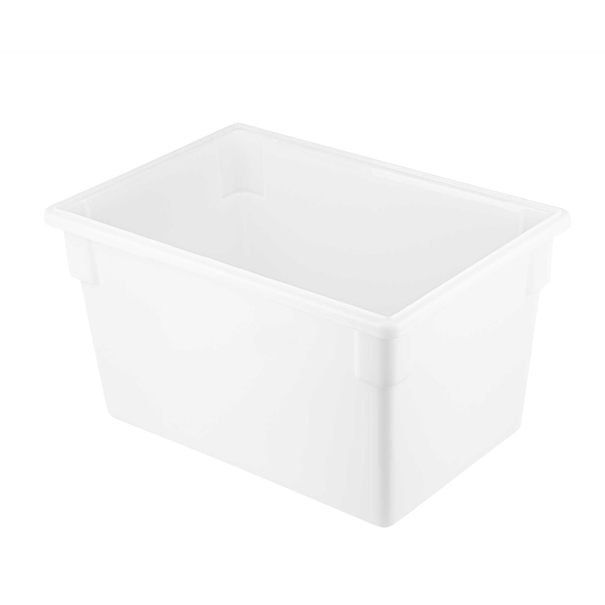 Met Lux Rectangle White Polyethylene Food Storage Box - 26" x 18" x 15" - 3 count box