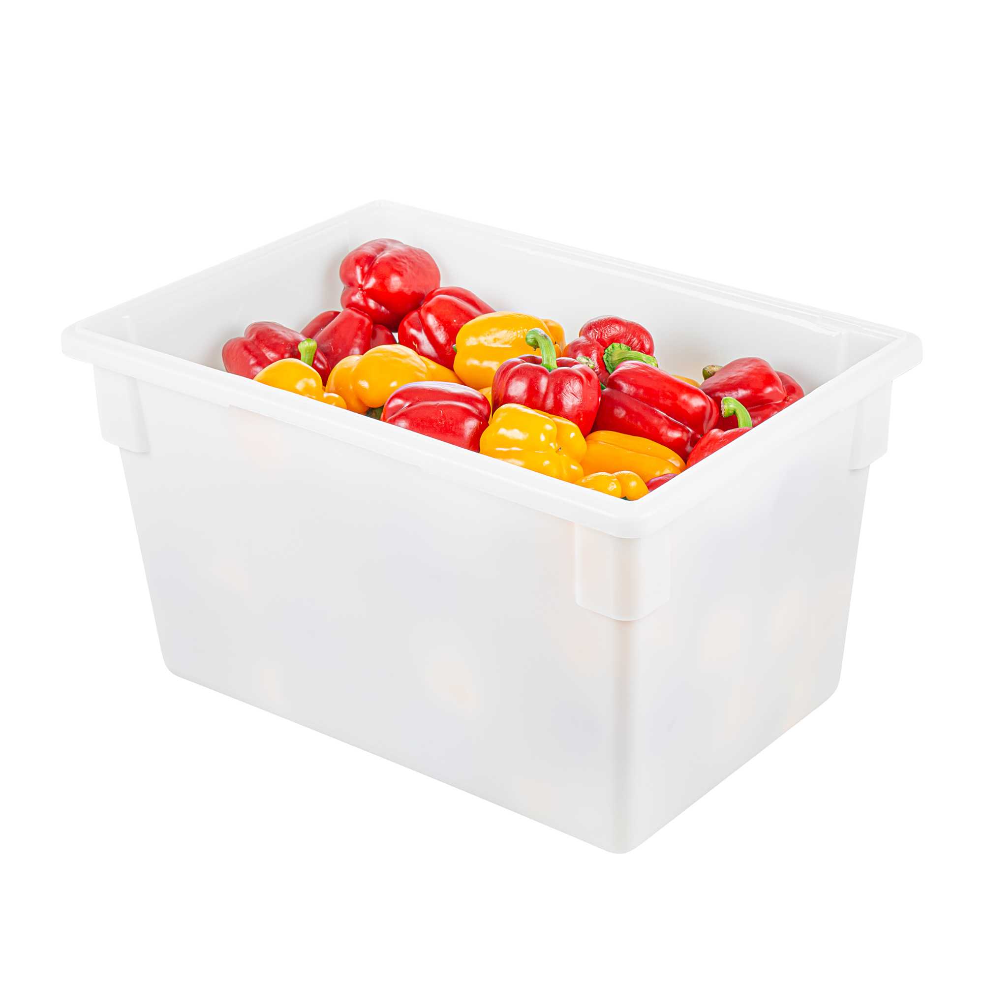 Met Lux Rectangle White Polyethylene Food Storage Box - 26" x 18" x 15" - 3 count box