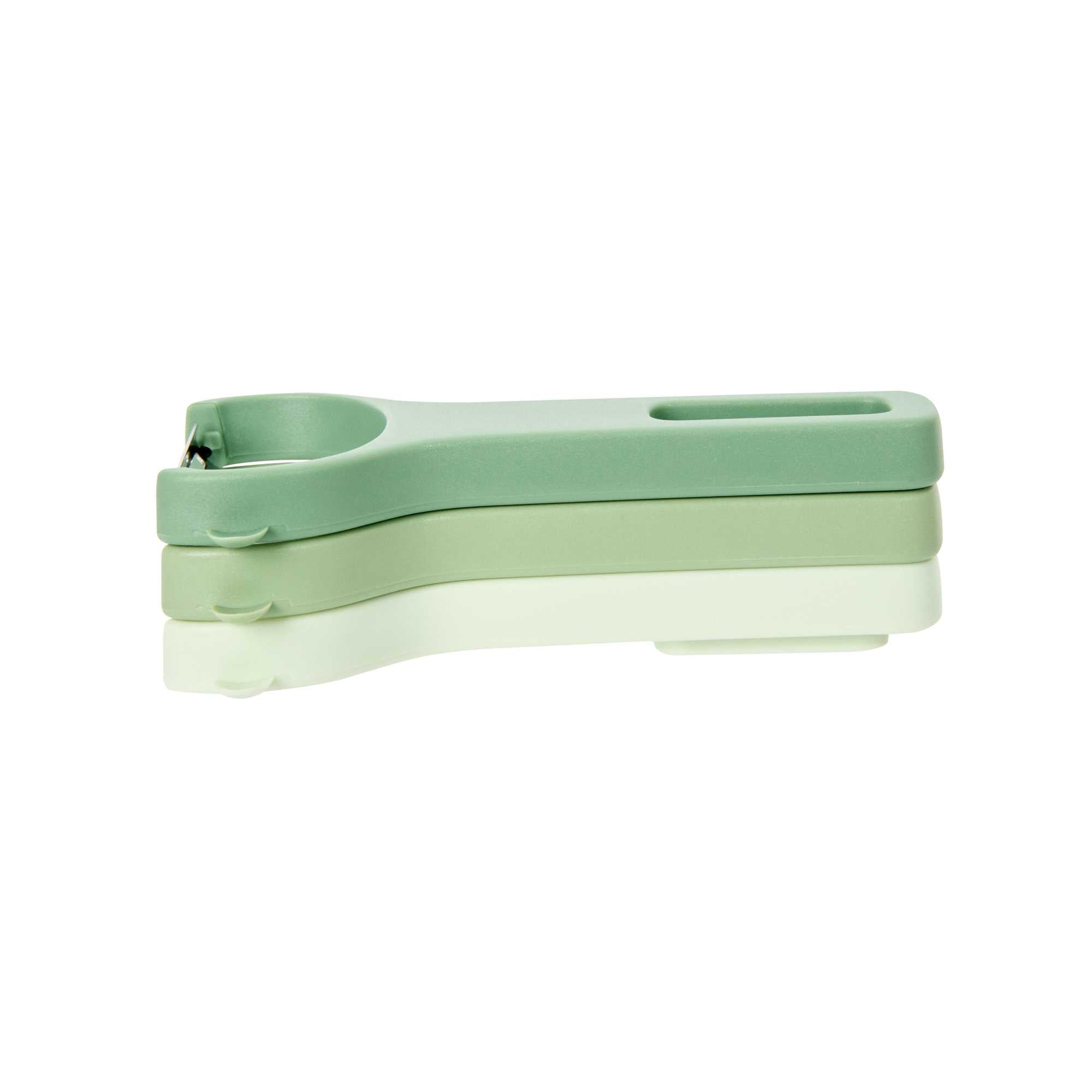Comfy Grip 3-Piece Assorted Plastic Y Vegetable Peeler Set - Straight,Serrated,Julienne Stainless Steel Blade - 5" x 2 3/4" - 12 count box