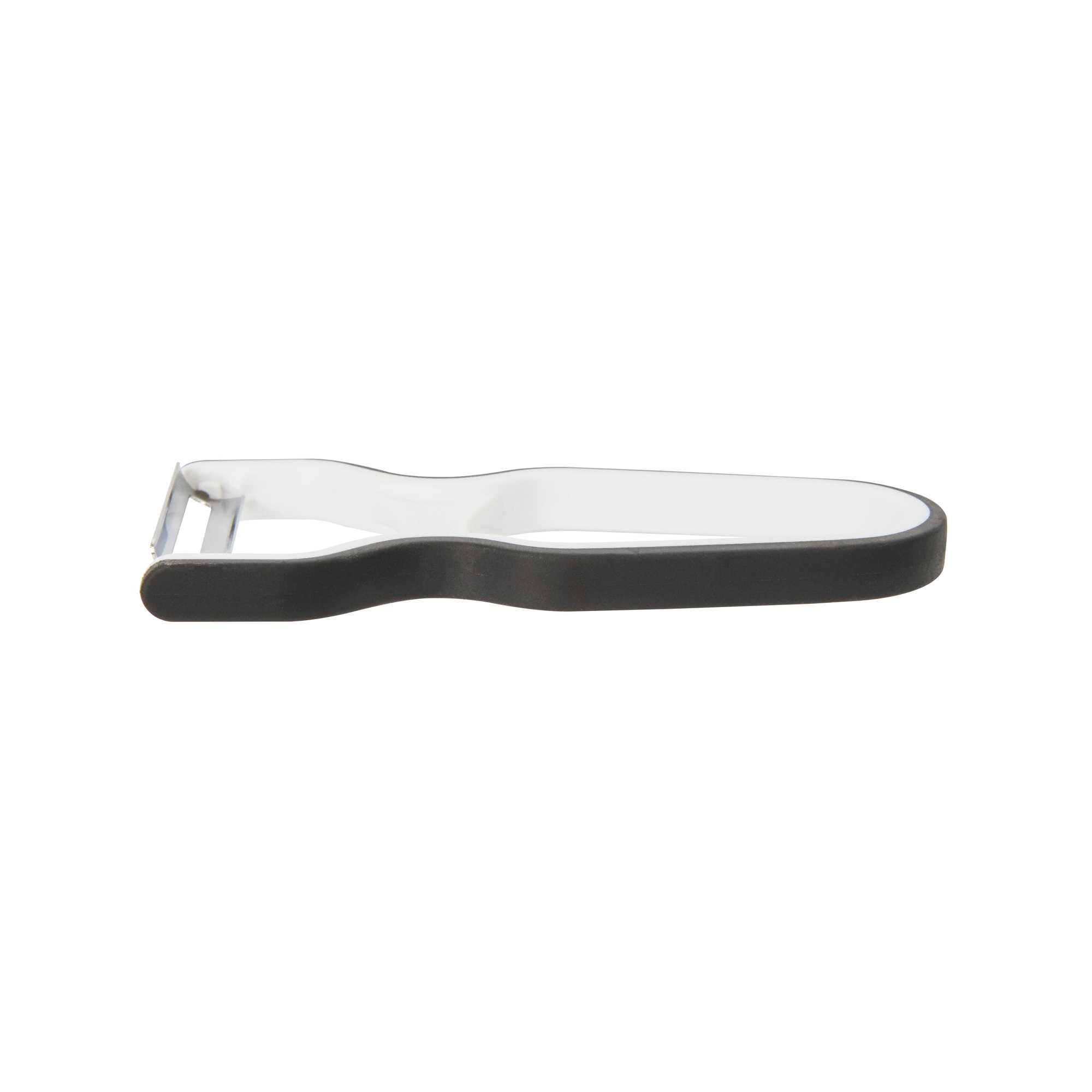 Comfy Grip Black and White Plastic Y Vegetable Peeler - with Straight Stainless Steel Blade,Non-Slip Handle - 4 3/4" x 2 1/2" - 12 count box