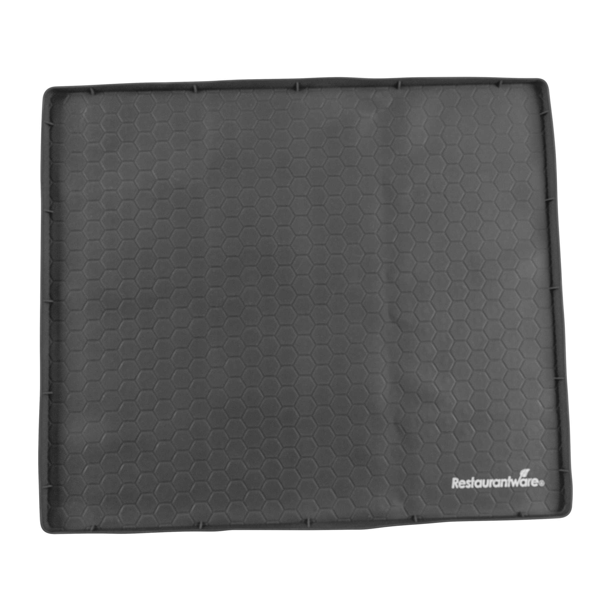 Comfy Grip Rectangle Black Silicone Under Sink Mat - 22" x 19" - 20 count box