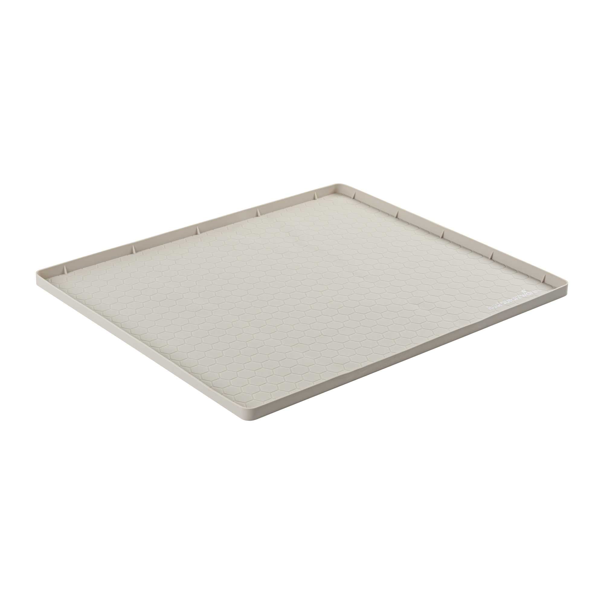 Comfy Grip Rectangle Beige Silicone Under Sink Mat - 22" x 19" - 20 count box