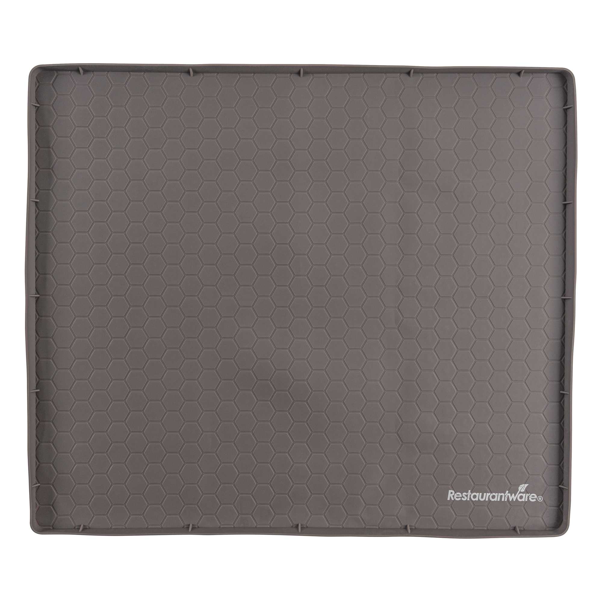 Comfy Grip Rectangle Brown Silicone Under Sink Mat - 22" x 19" - 20 count box