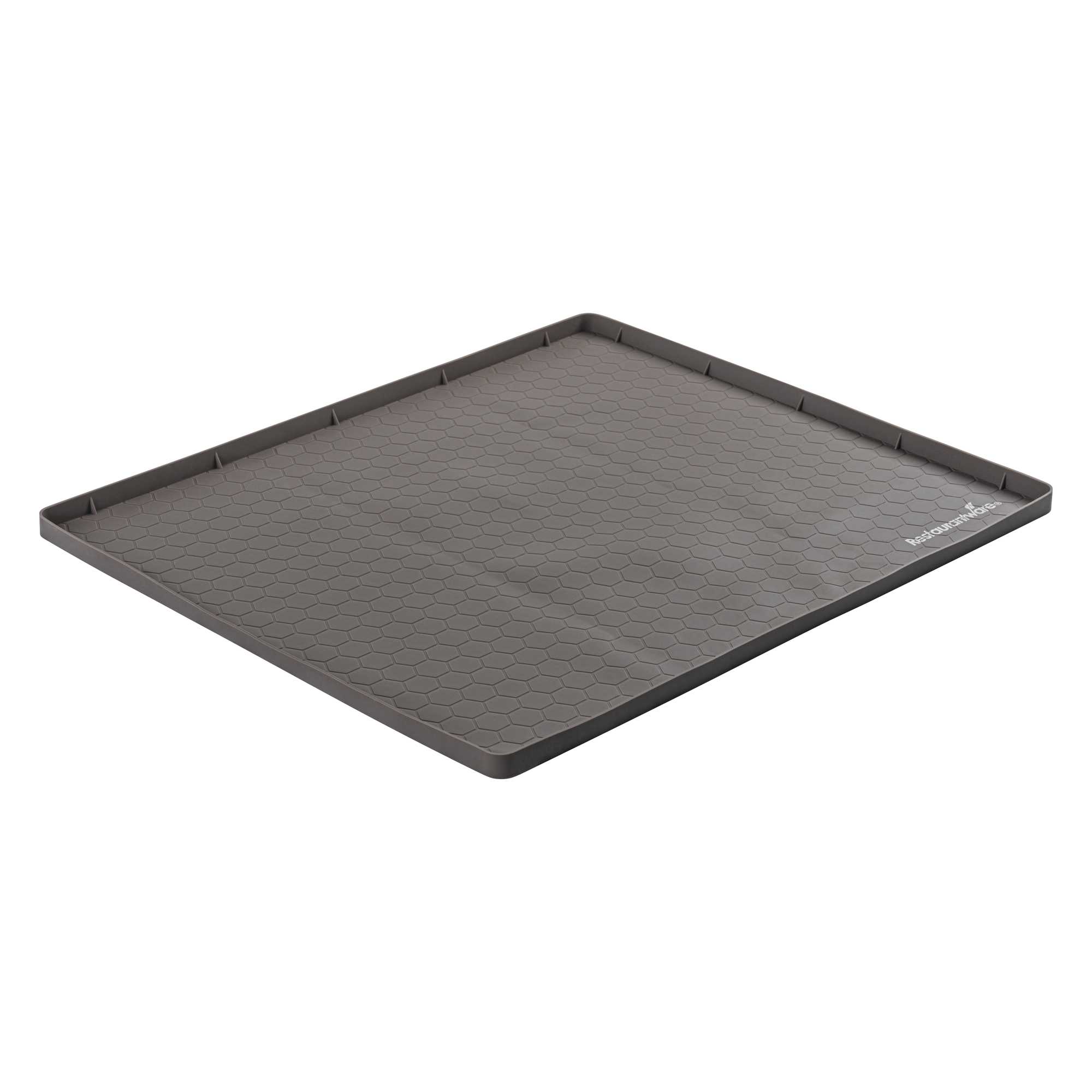 Comfy Grip Rectangle Brown Silicone Under Sink Mat - 22" x 19" - 20 count box