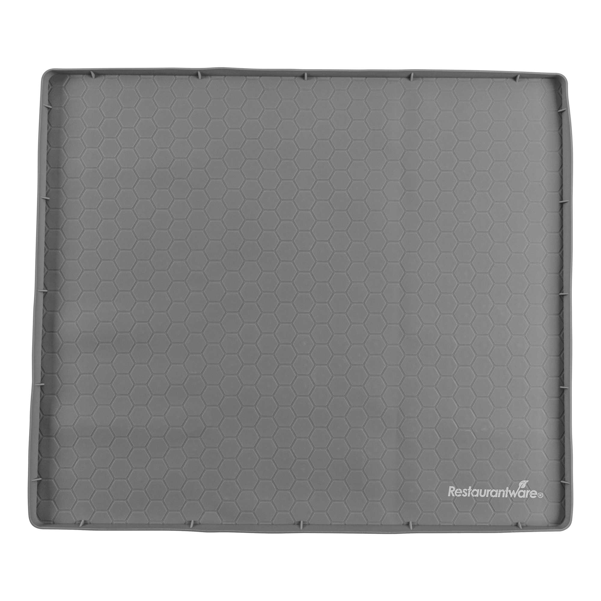 Comfy Grip Rectangle Dark Gray Silicone Under Sink Mat - 22" x 19" - 20 count box