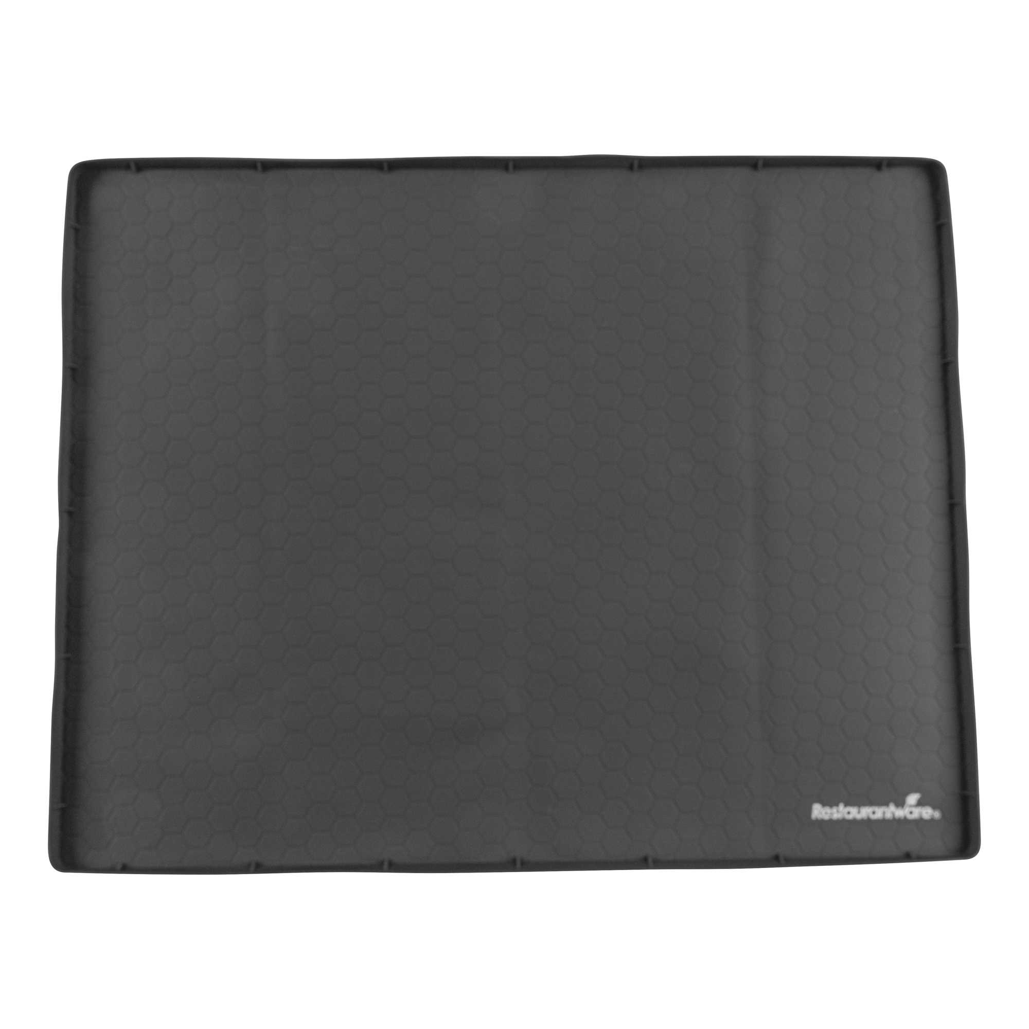 Comfy Grip Rectangle Black Silicone Under Sink Mat - 28" x 22" - 20 count box