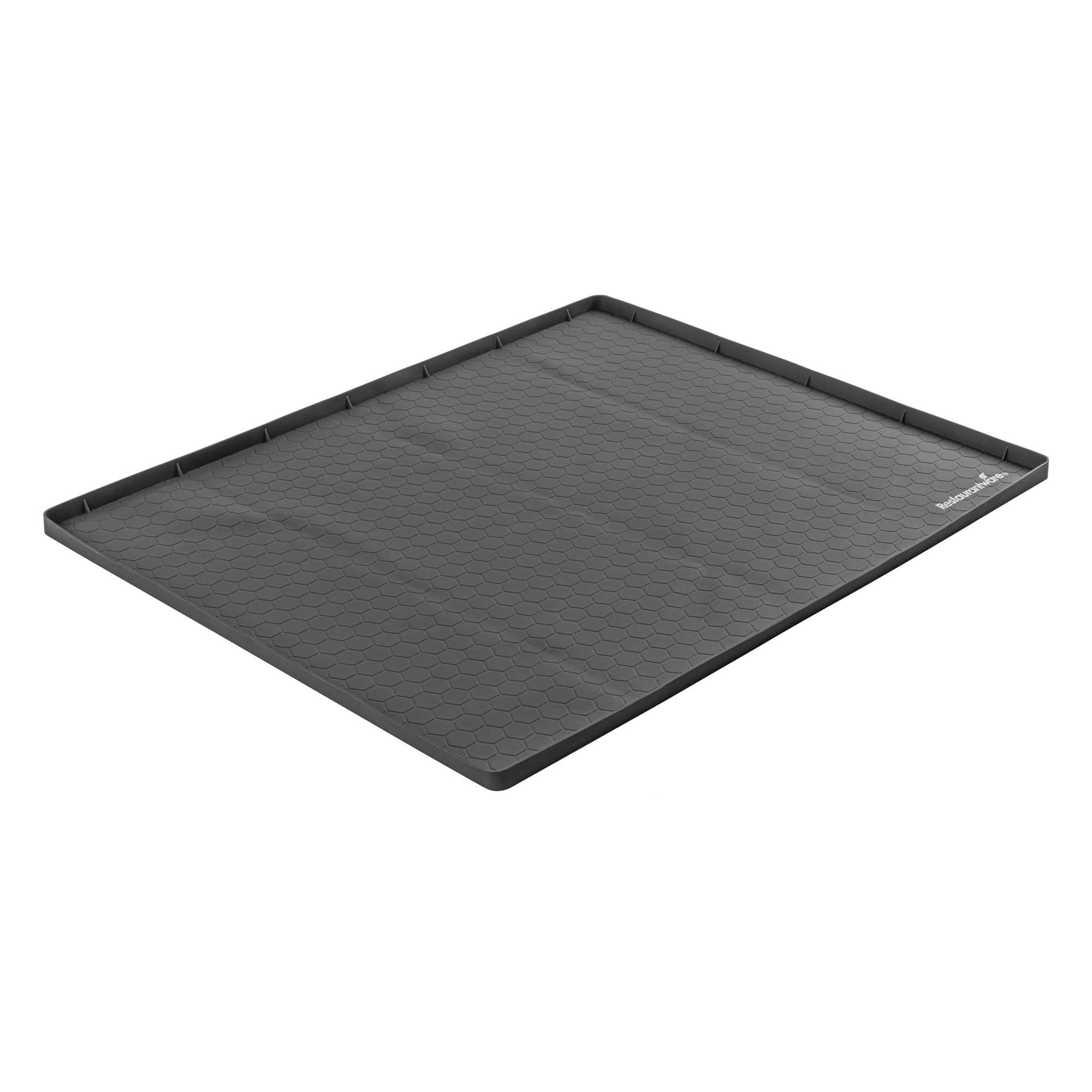 Comfy Grip Rectangle Black Silicone Under Sink Mat - 28" x 22" - 20 count box