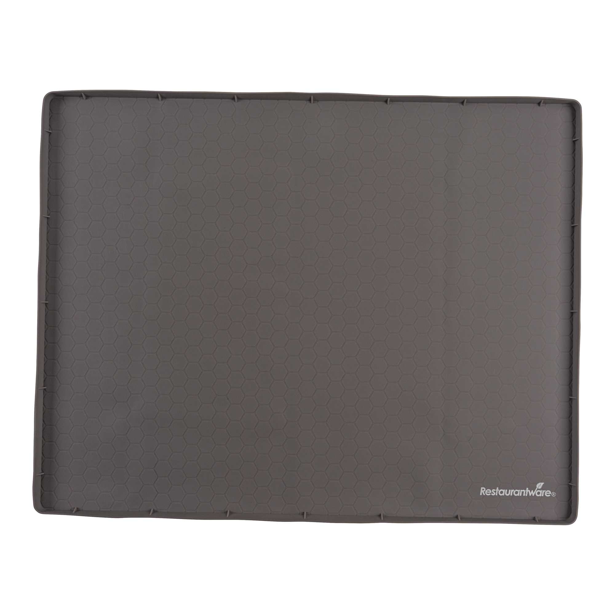 Comfy Grip Rectangle Brown Silicone Under Sink Mat - 28" x 22" - 1 count box
