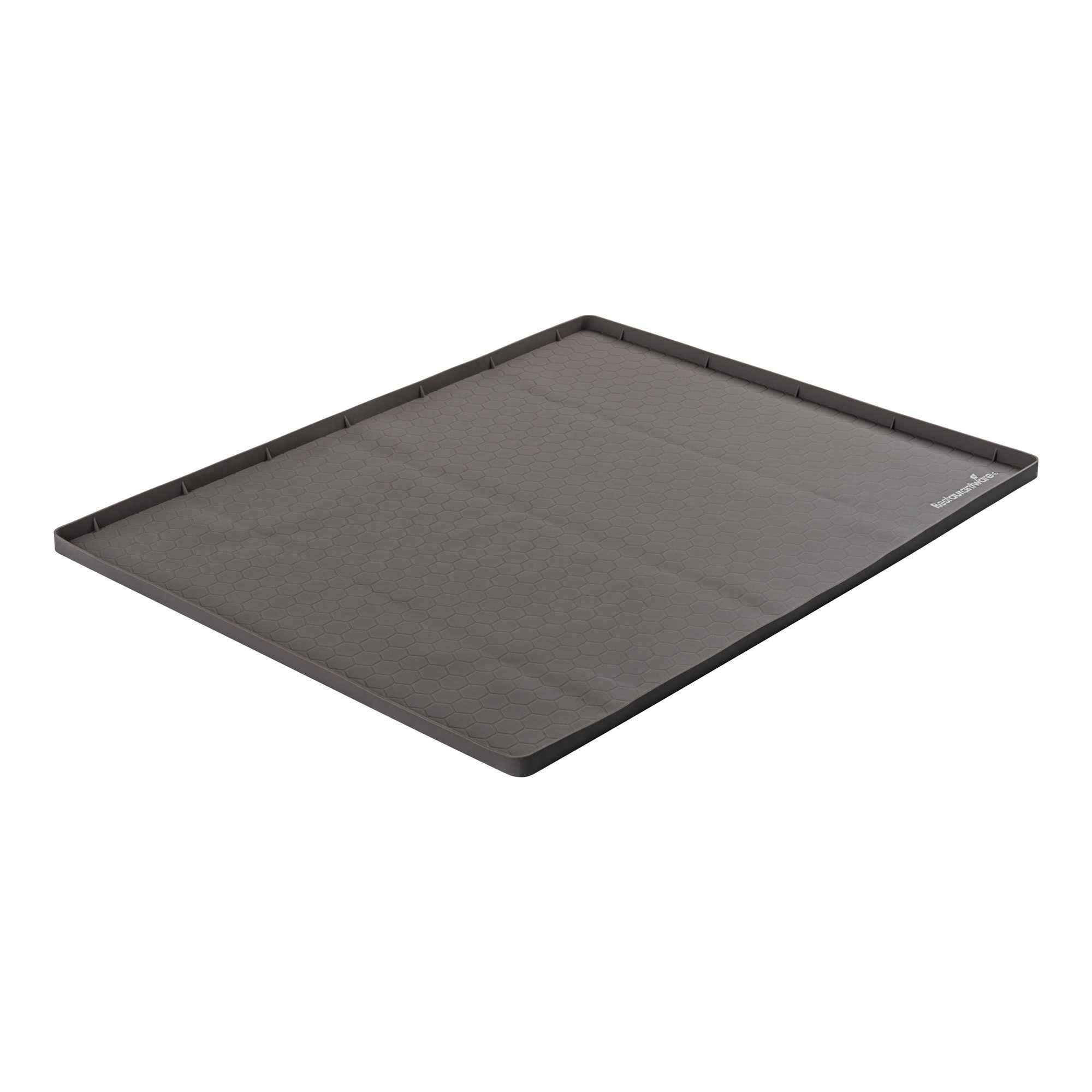Comfy Grip Rectangle Brown Silicone Under Sink Mat - 28" x 22" - 20 count box