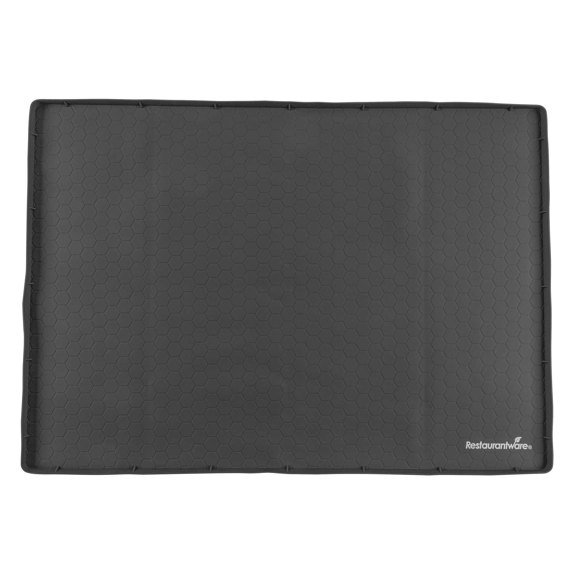 Comfy Grip Rectangle Black Silicone Under Sink Mat - 31" x 22" - 20 count box