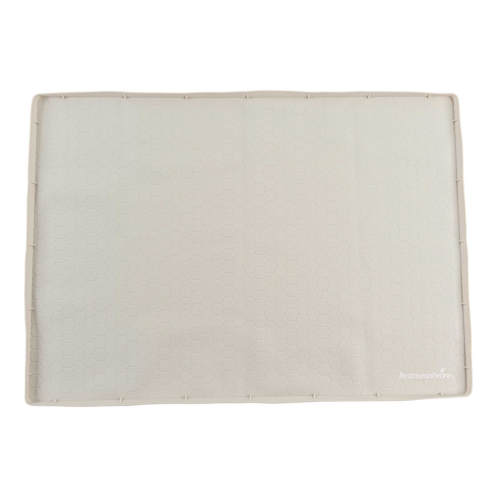 Comfy Grip Rectangle Beige Silicone Under Sink Mat - 31" x 22" - 1 count box