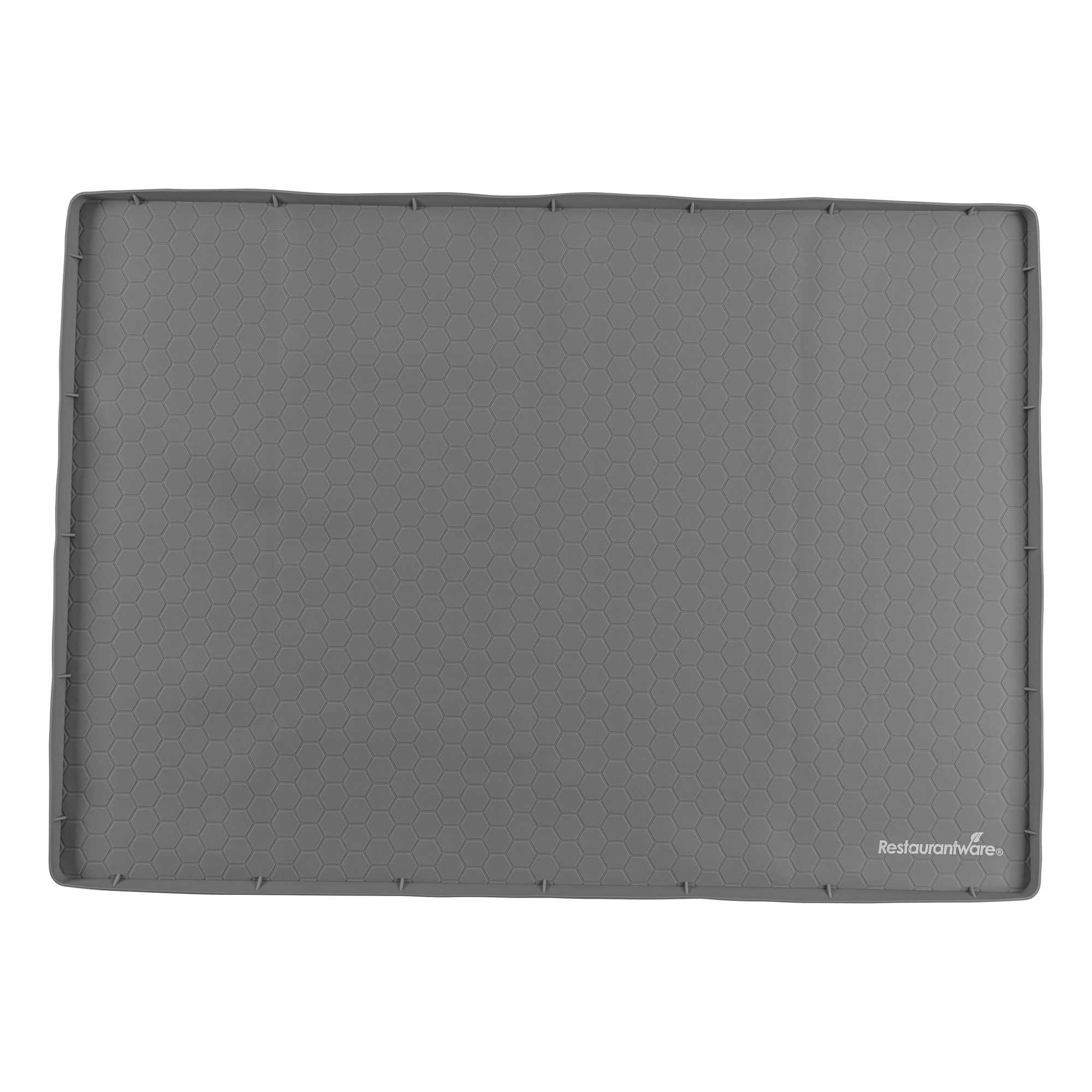 Comfy Grip Rectangle Dark Gray Silicone Under Sink Mat - 31" x 22" - 20 count box