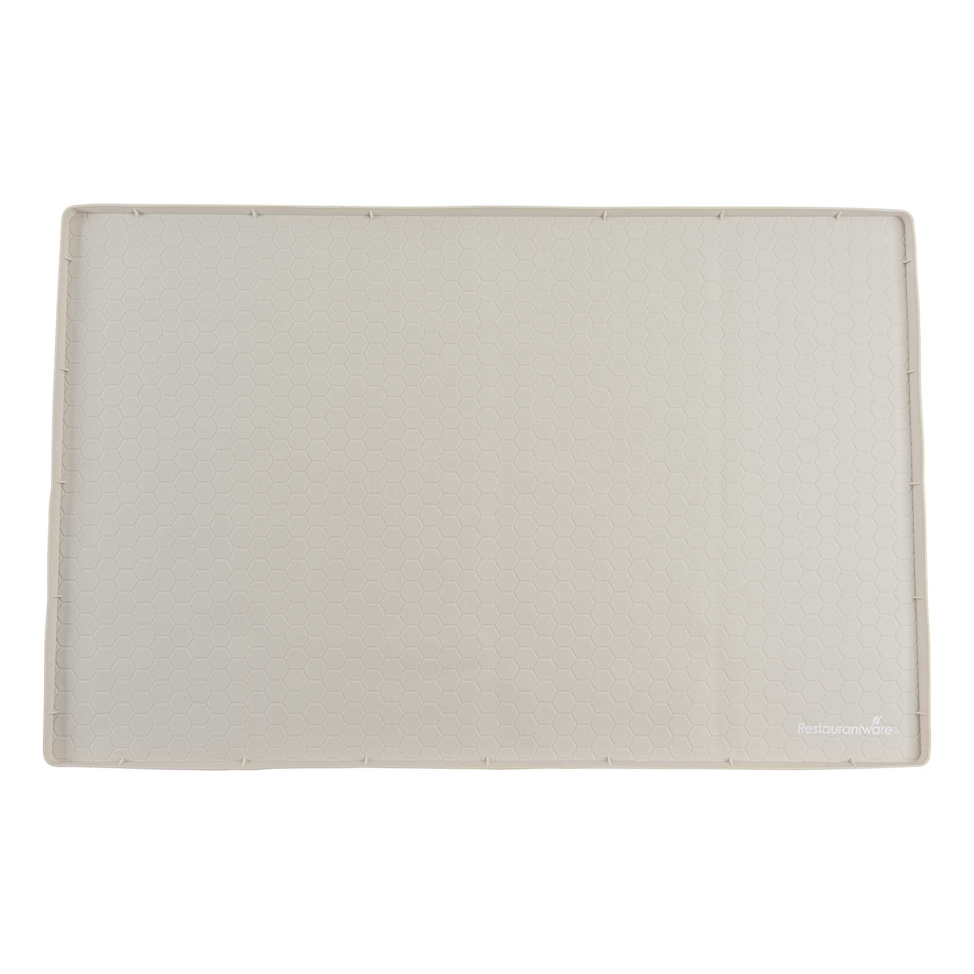 Comfy Grip Rectangle Beige Silicone Under Sink Mat - 34" x 22" - 20 count box