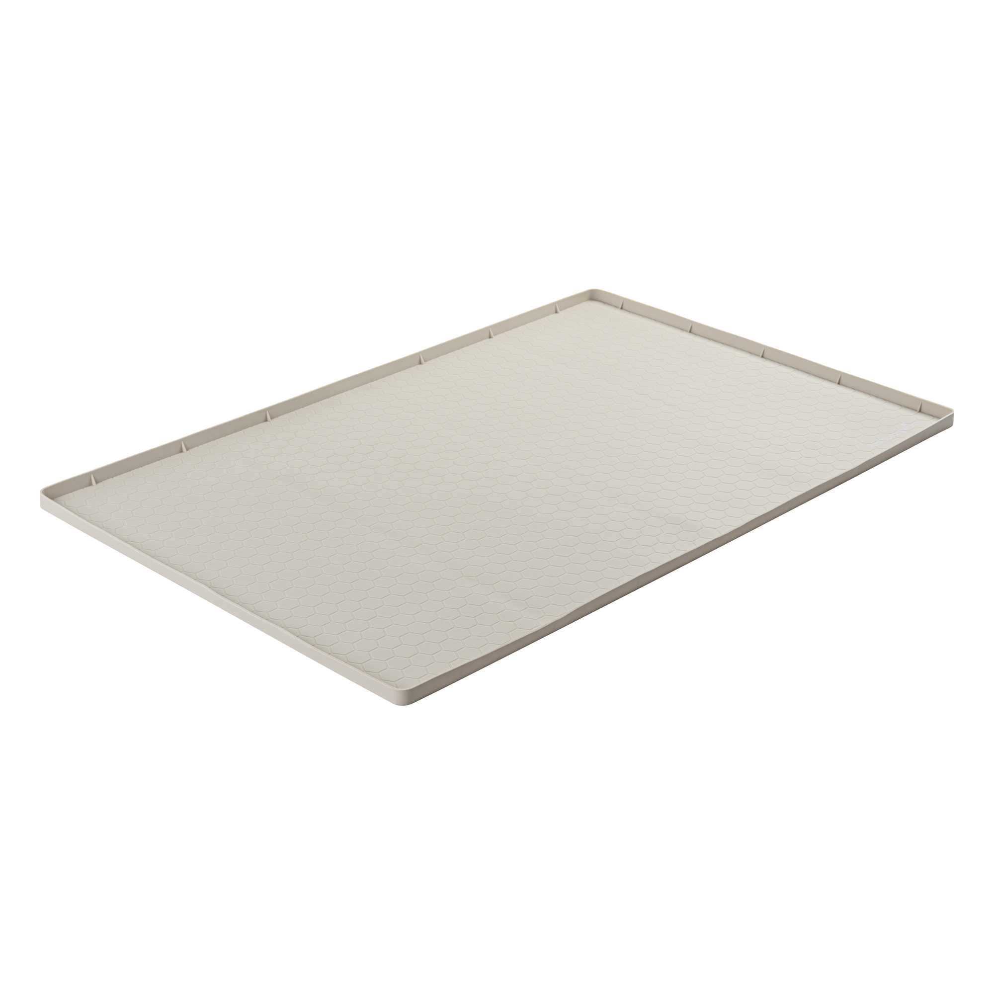 Comfy Grip Rectangle Beige Silicone Under Sink Mat - 34" x 22" - 20 count box