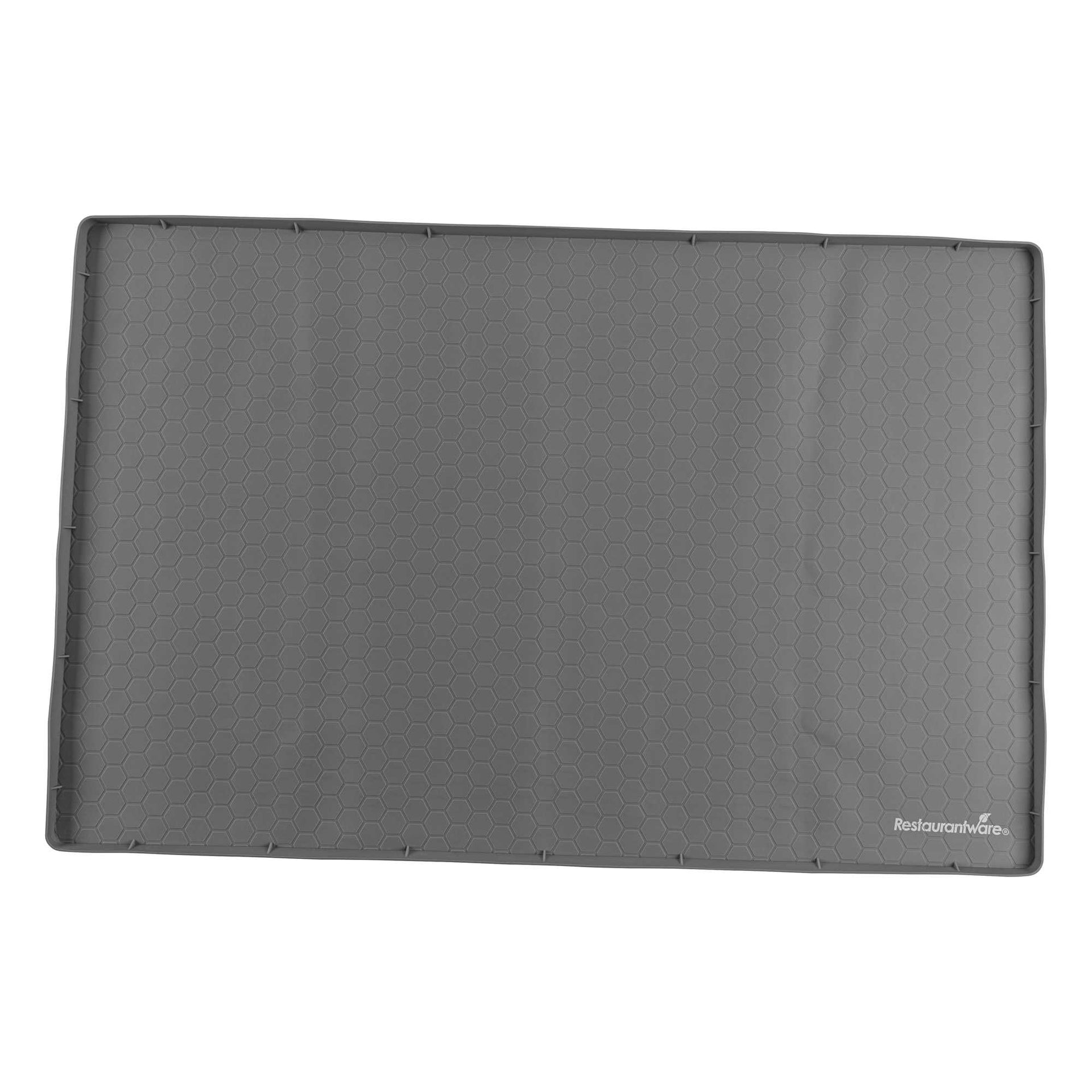 Comfy Grip Rectangle Dark Gray Silicone Under Sink Mat - 34" x 22" - 1 count box