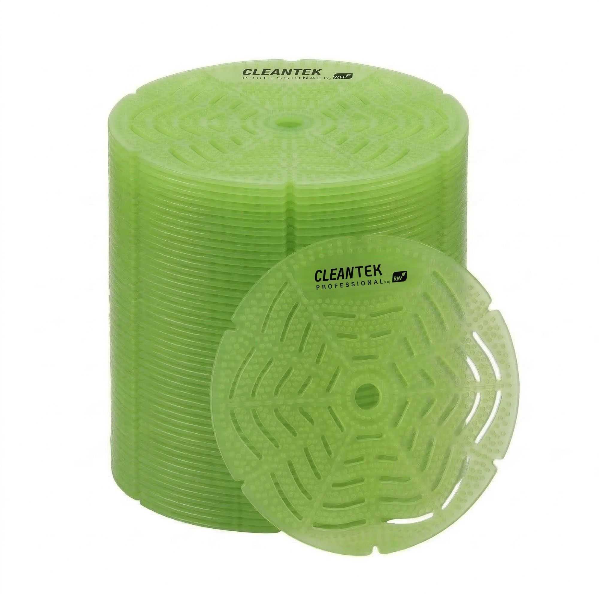 Clean Tek Professional Green Apple Scent Deodorized Gel Urinal Screen - 10 count box