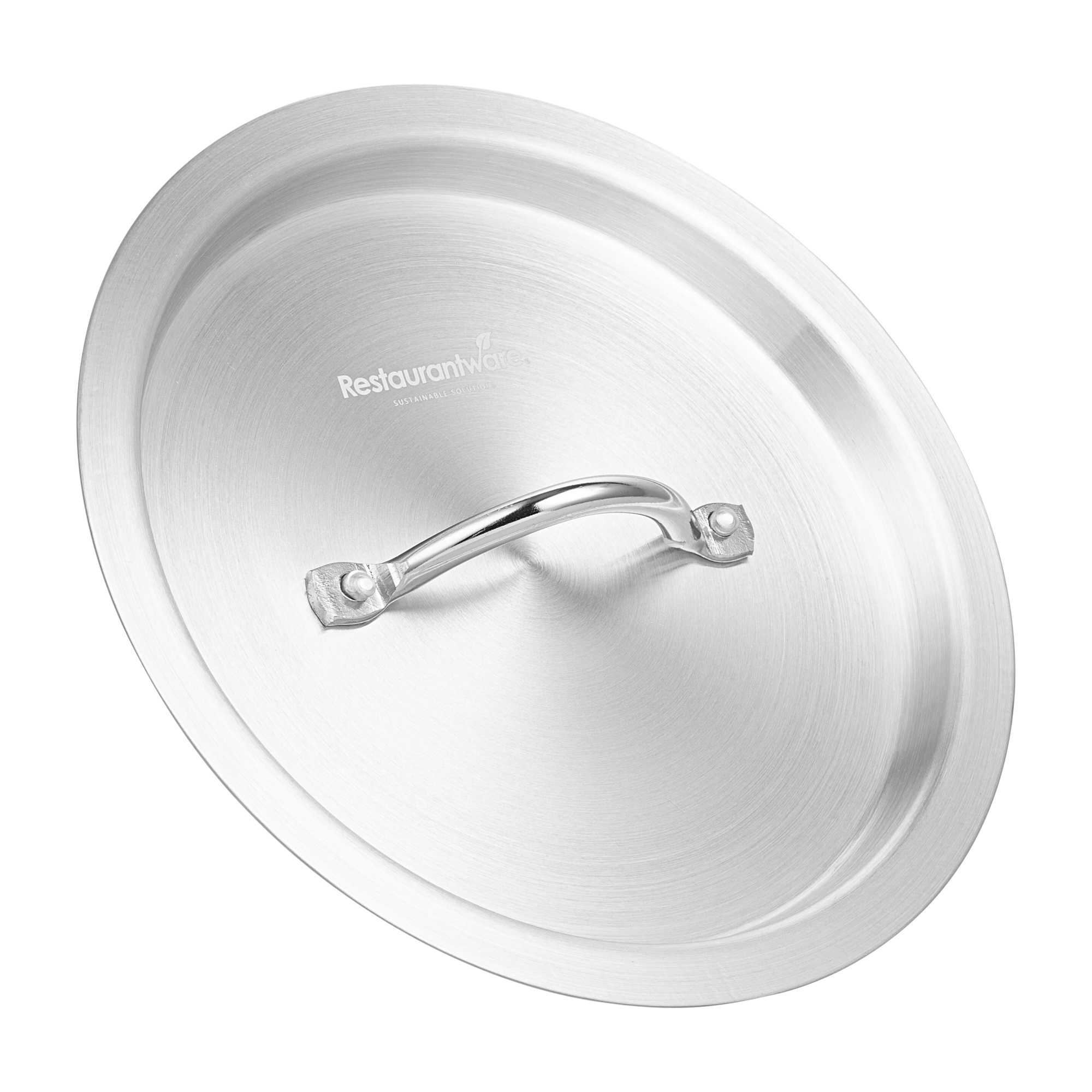 Met Lux Aluminum Sauce Pan Lid - Fits 3.75 qt Pan - 9 1/2" × 9 1/2" × 1 1/4" - 12 count box