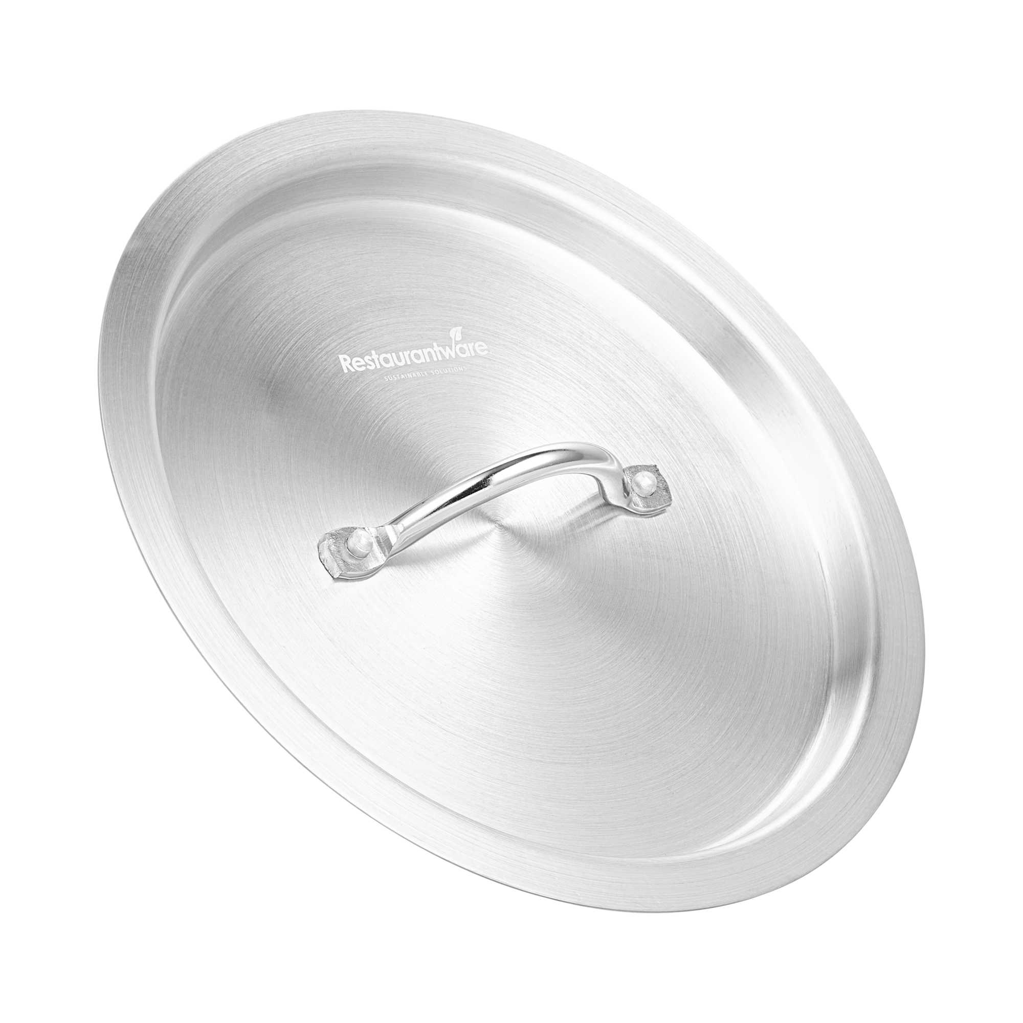 Met Lux Aluminum Sauce Pan Lid - Fits 4.5 qt Pan - 10 1/4" × 10 1/4" × 1 1/4" - 12 count box