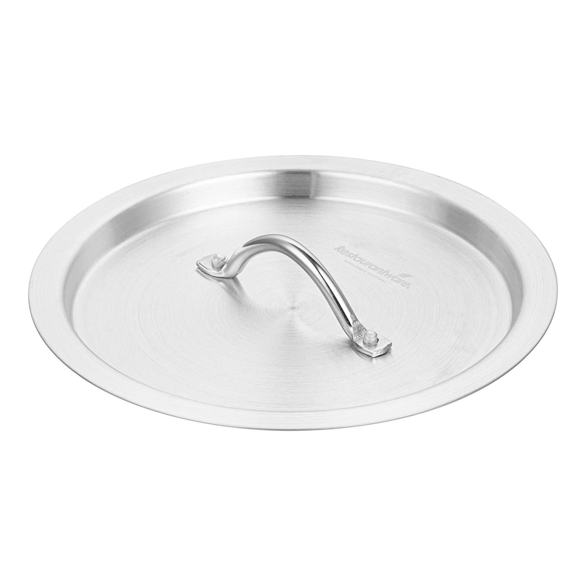 Met Lux Aluminum Sauce Pan Lid - Fits 4.5 qt Pan - 10 1/4" × 10 1/4" × 1 1/4" - 12 count box