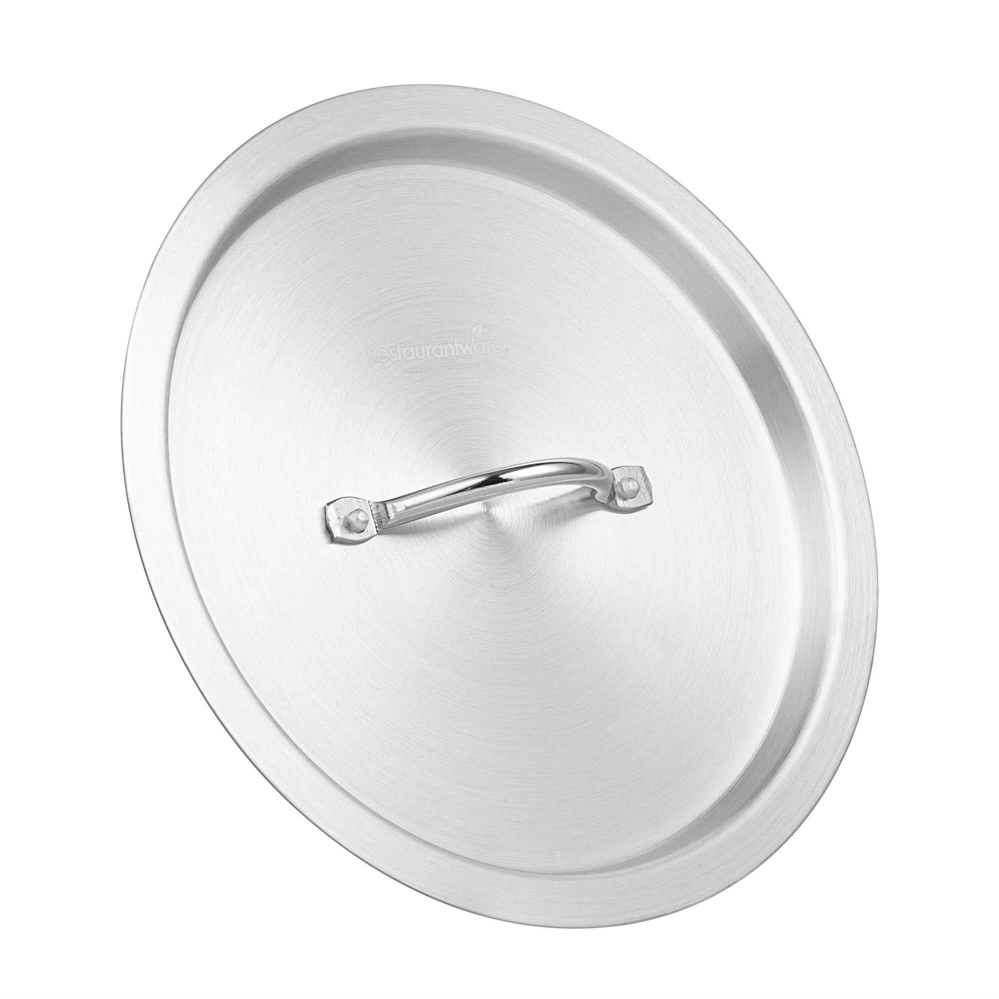 Met Lux Aluminum Sauce Pan Lid - Fits 5.5 qt Pan - 11 1/4" × 11 1/4" × 1 1/4" - 6 count box